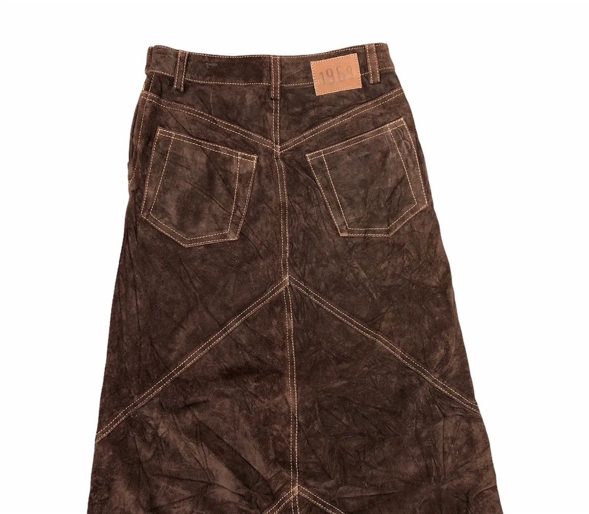Gap Gap Long Patched Authentic Leather Skirt Size 26" / US 2 / IT 38 - 1 Thumbnail