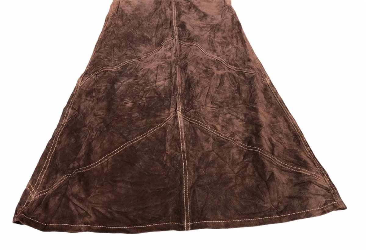 Gap Gap Long Patched Authentic Leather Skirt Size 26" / US 2 / IT 38 - 5 Thumbnail