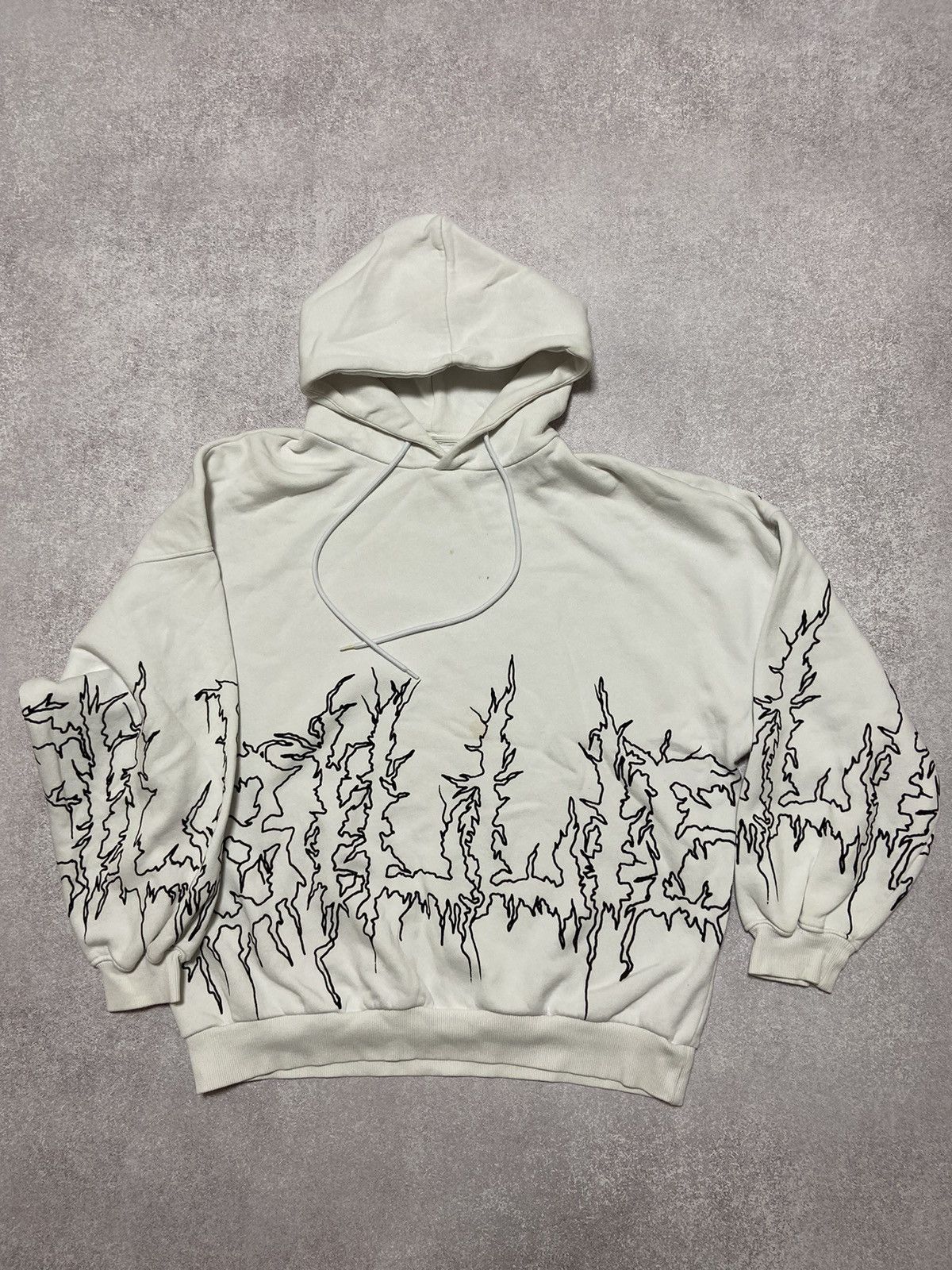 Billie Eilish Billie Eilish x Bershka White Flame Hoodie Grailed