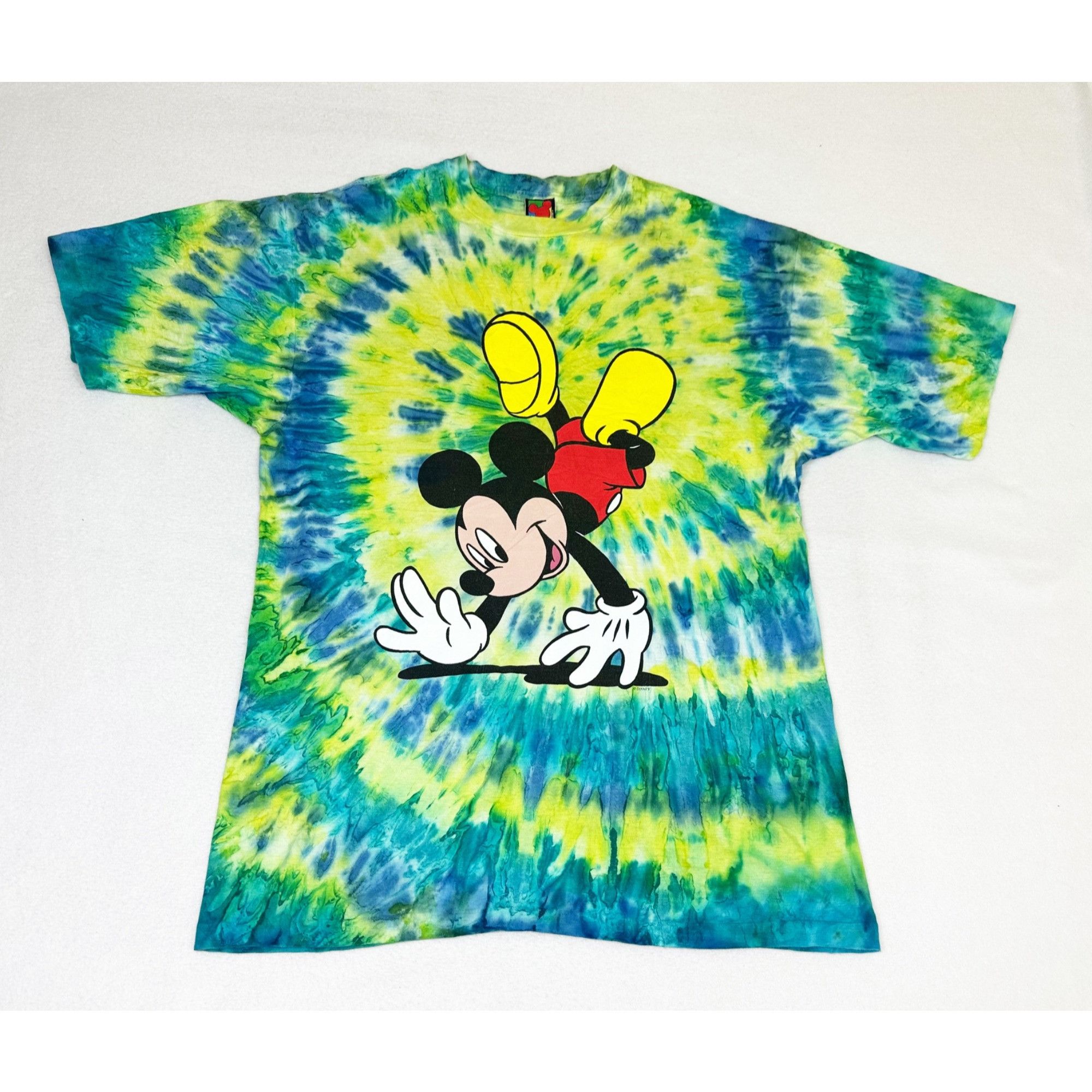Vintage 90s Mickey Mouse Unlimited T-Shirt Large Tie Dye
