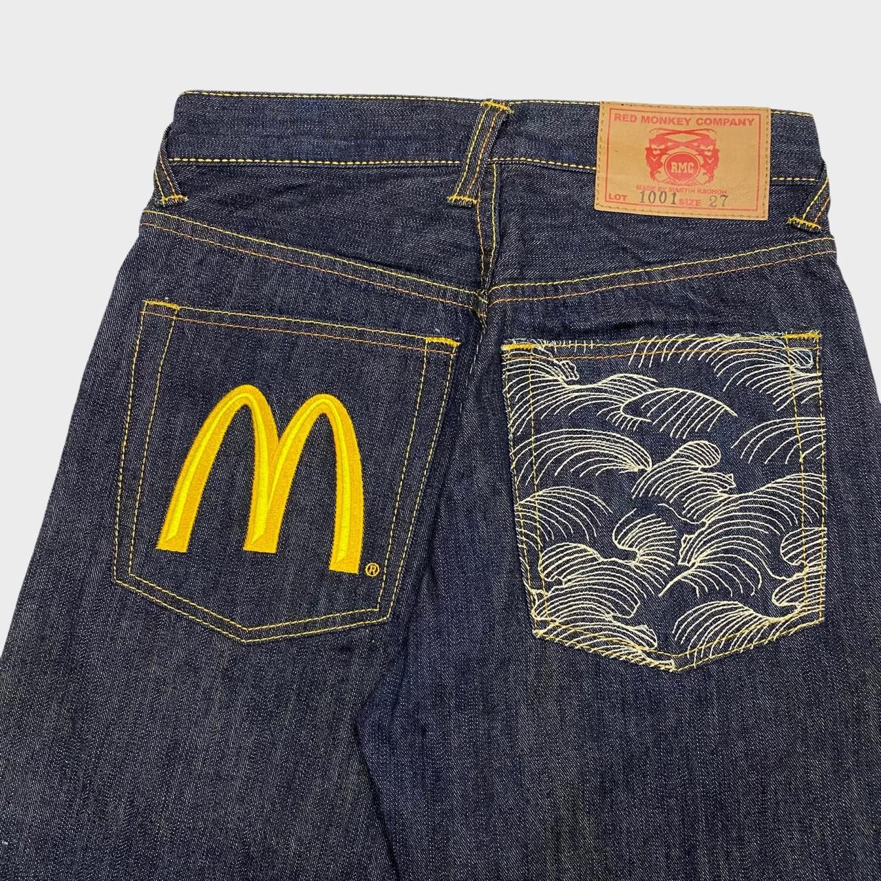 RMC Jeans Red Monkey Company RMC x McDonalds Jeans 2006, indigo. Size US 27 - 2 Thumbnail