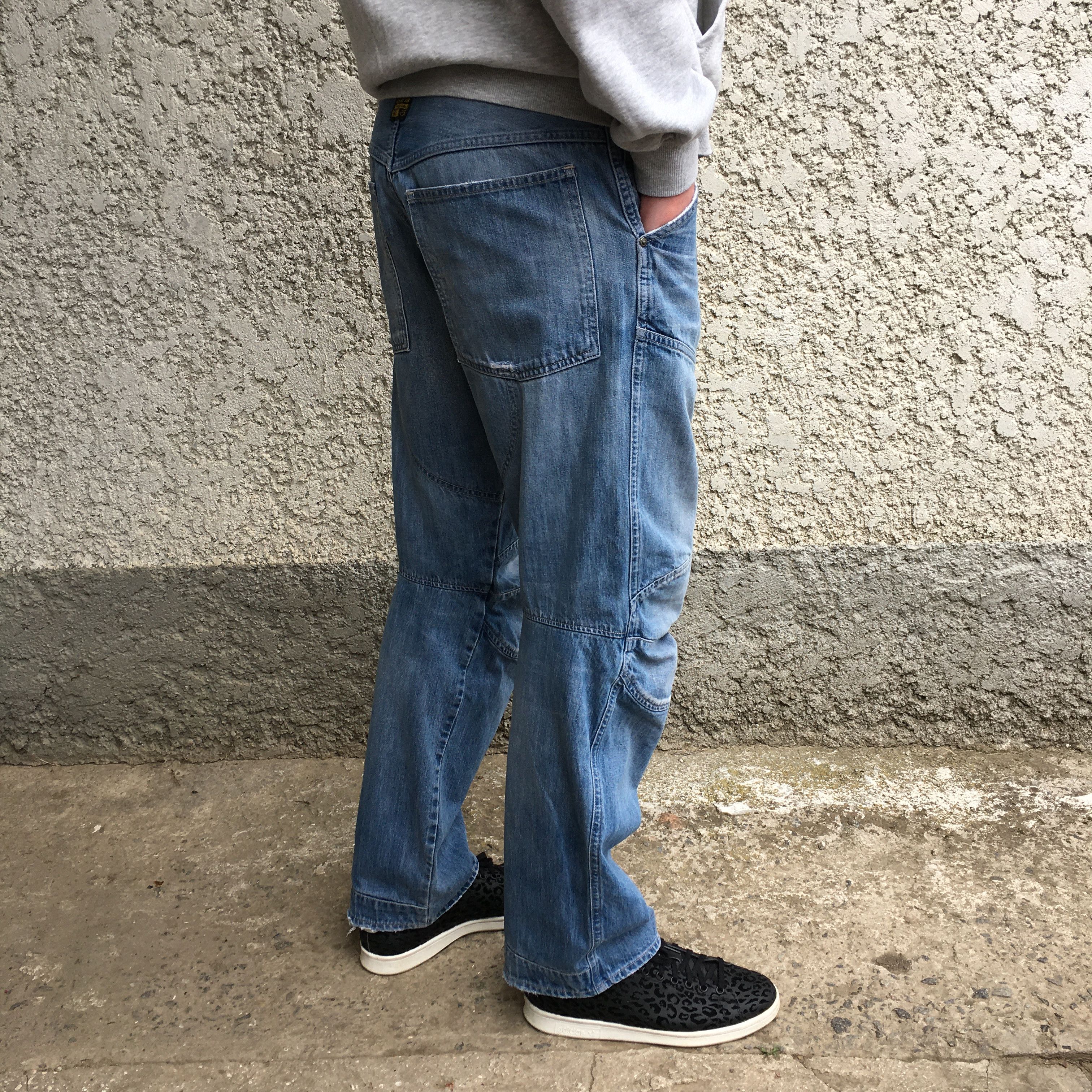 G-Star × Vintage Vintage G-Star Raw 3D Loose Blue Denim Jeans Pants Size US 32 / EU 48 - 11 Thumbnail