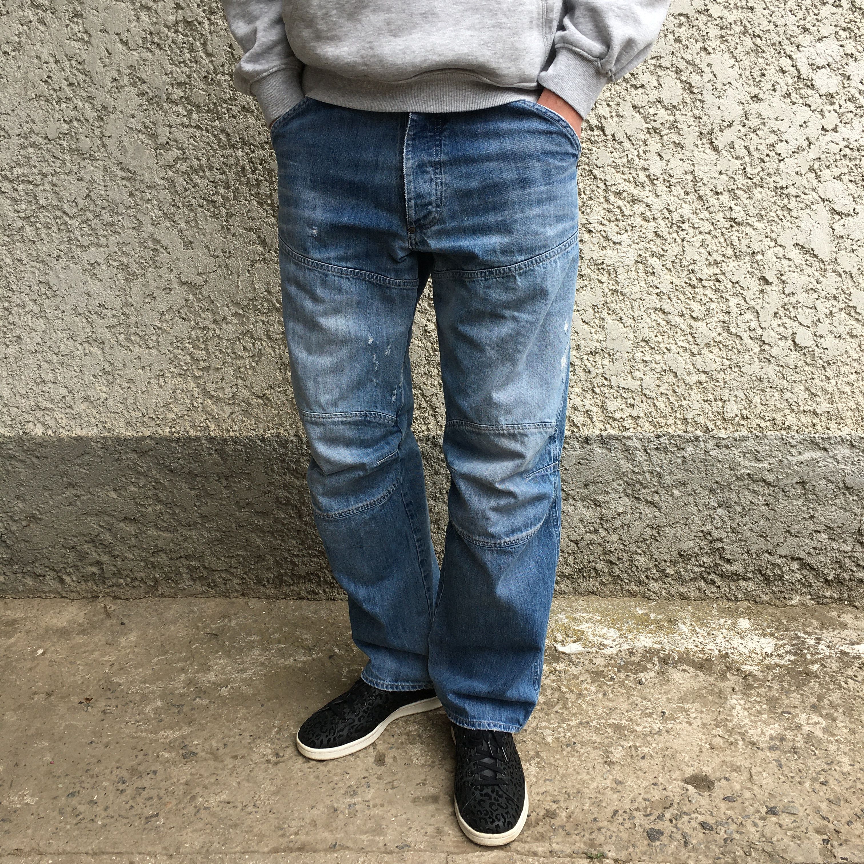 G-Star × Vintage Vintage G-Star Raw 3D Loose Blue Denim Jeans Pants Size US 32 / EU 48 - 8 Thumbnail