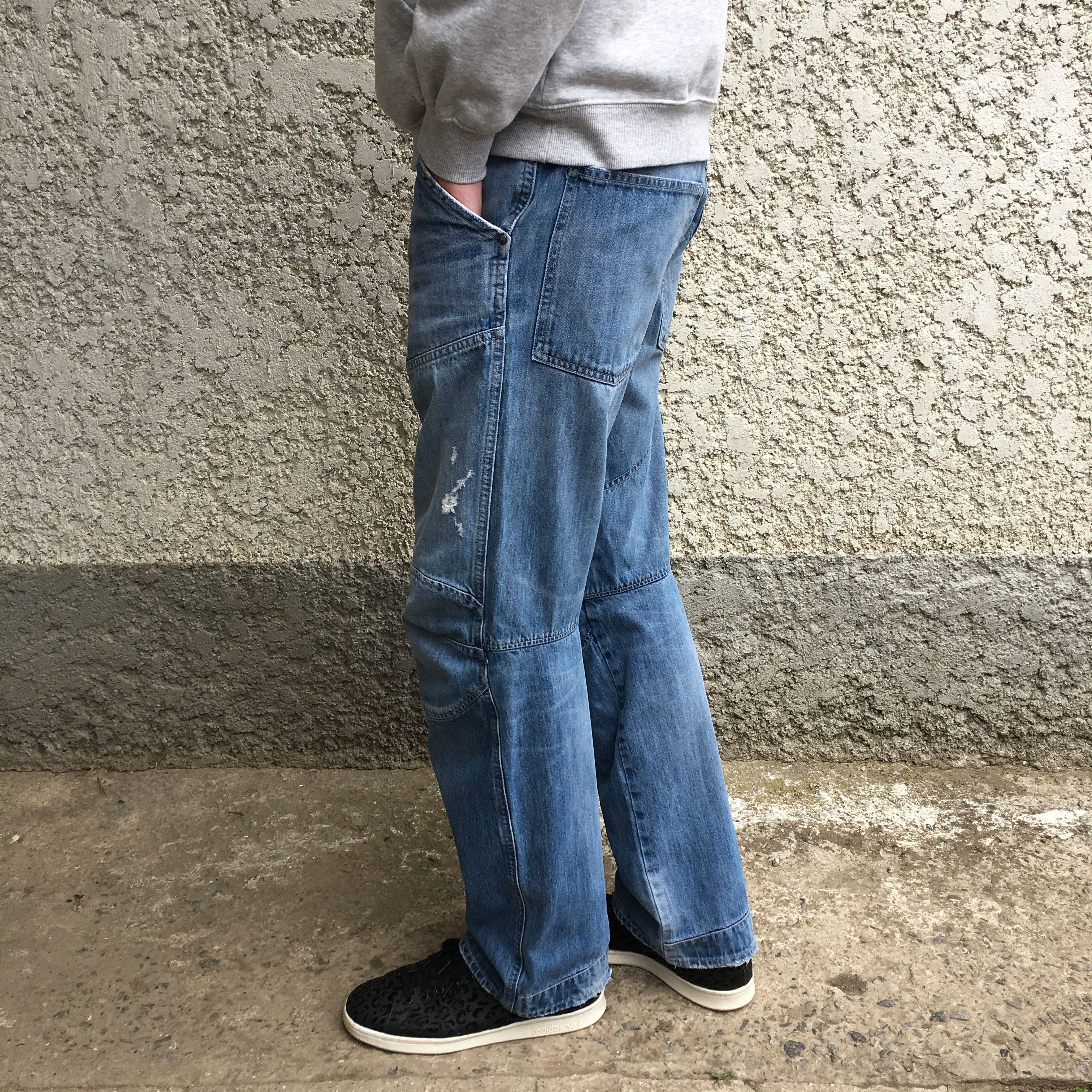 G-Star × Vintage Vintage G-Star Raw 3D Loose Blue Denim Jeans Pants Size US 32 / EU 48 - 9 Thumbnail