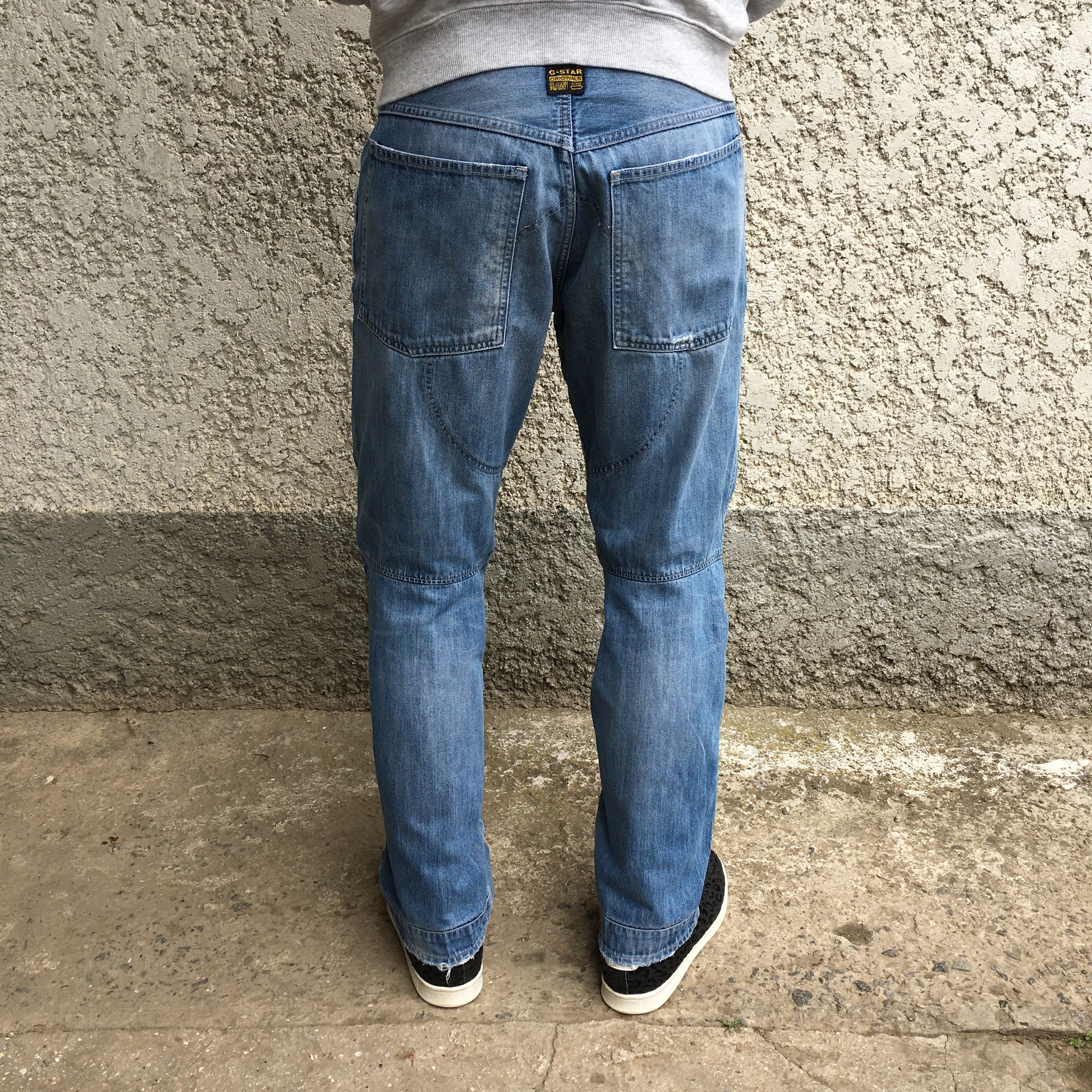 G-Star × Vintage Vintage G-Star Raw 3D Loose Blue Denim Jeans Pants Size US 32 / EU 48 - 10 Thumbnail