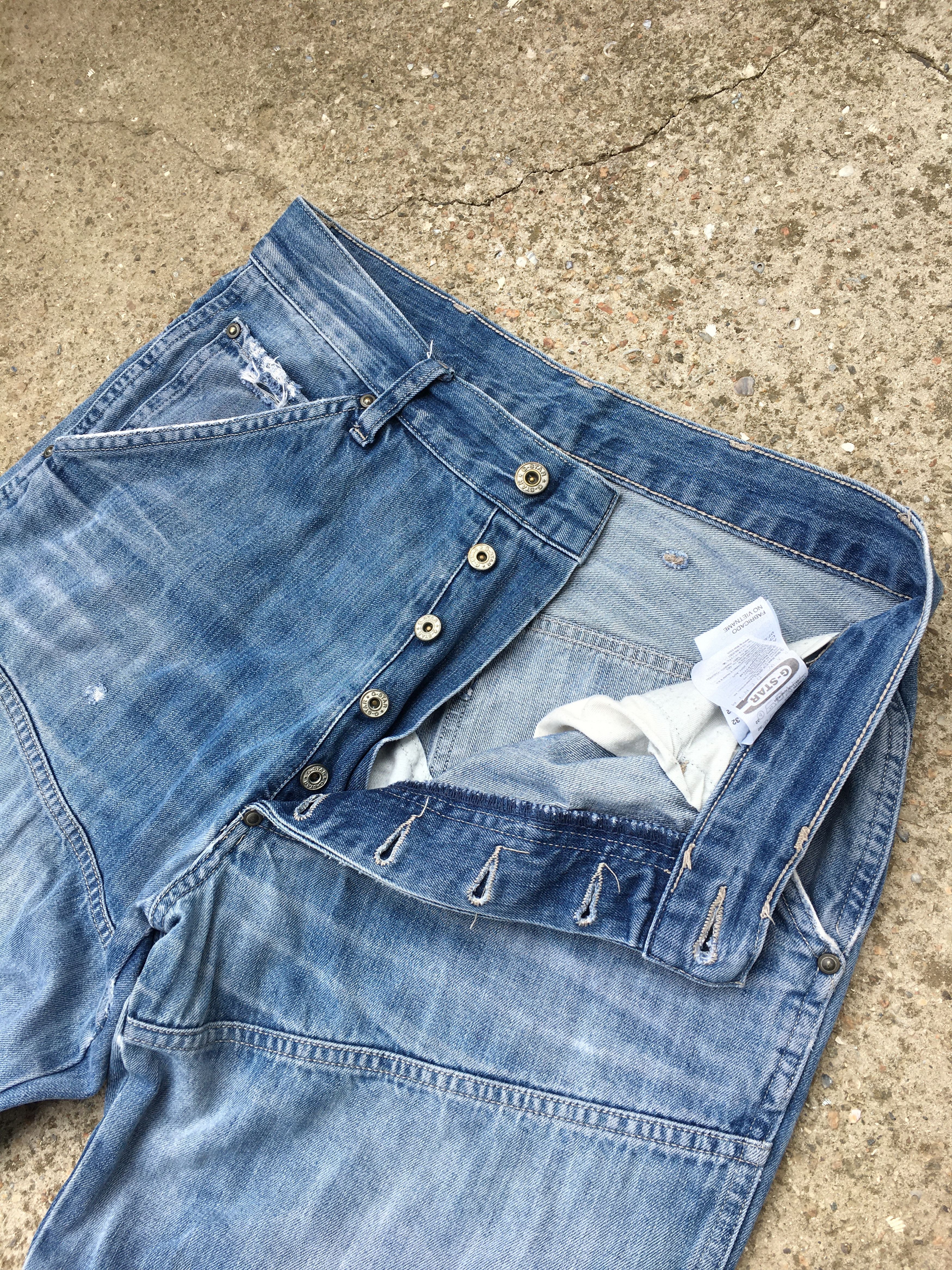G-Star × Vintage Vintage G-Star Raw 3D Loose Blue Denim Jeans Pants Size US 32 / EU 48 - 7 Thumbnail