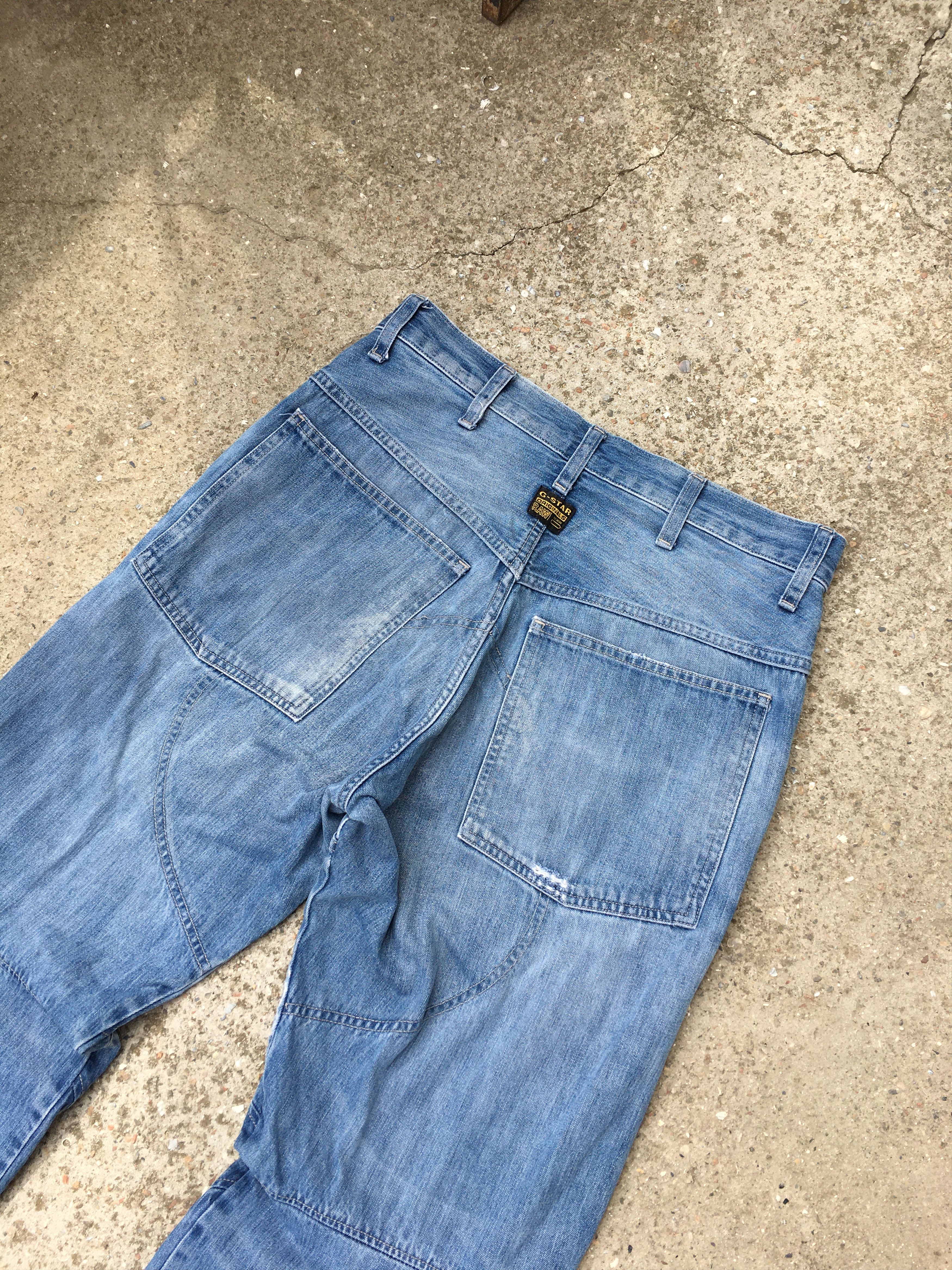 G-Star × Vintage Vintage G-Star Raw 3D Loose Blue Denim Jeans Pants Size US 32 / EU 48 - 5 Thumbnail