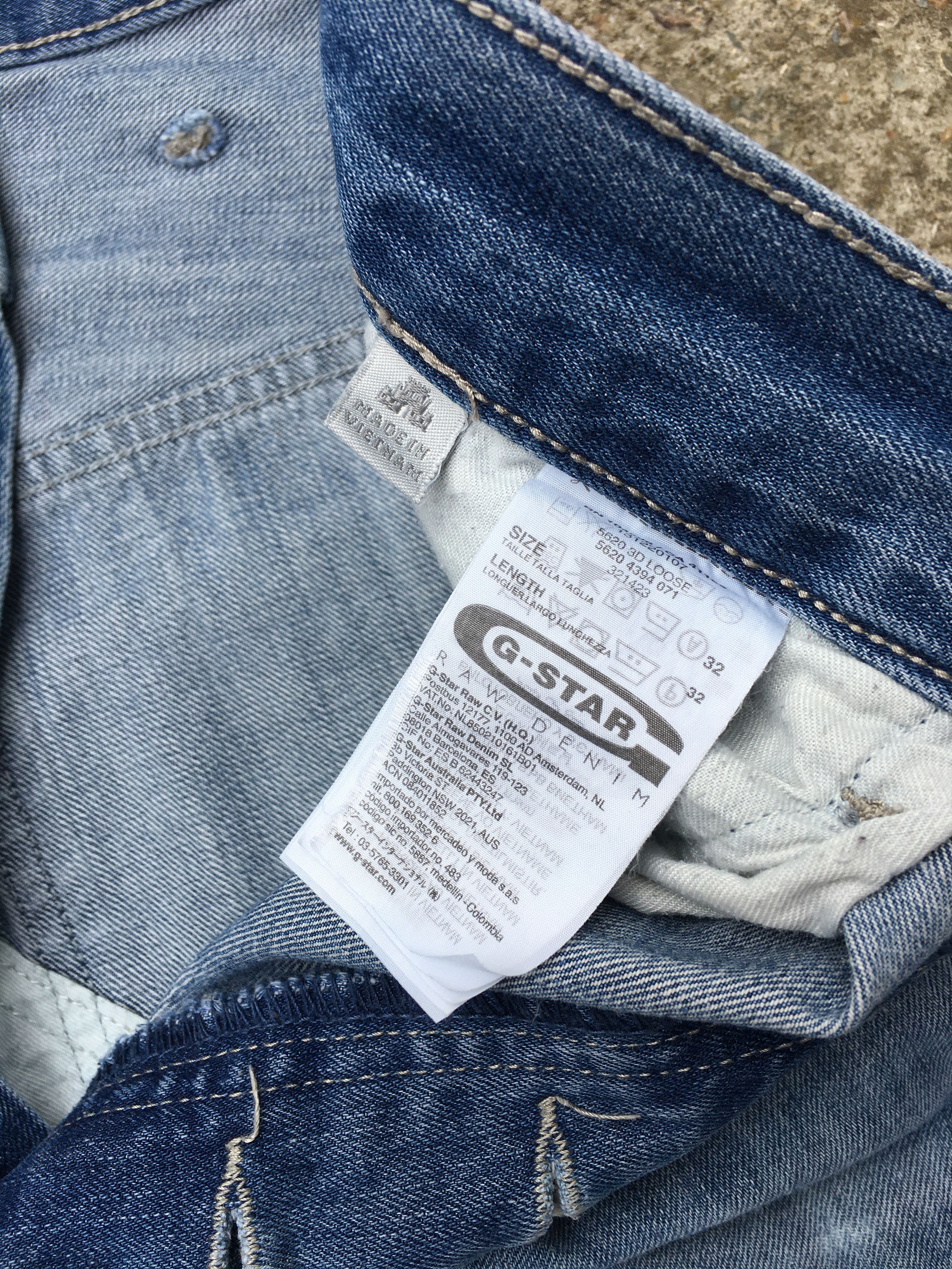 G-Star × Vintage Vintage G-Star Raw 3D Loose Blue Denim Jeans Pants Size US 32 / EU 48 - 12 Thumbnail