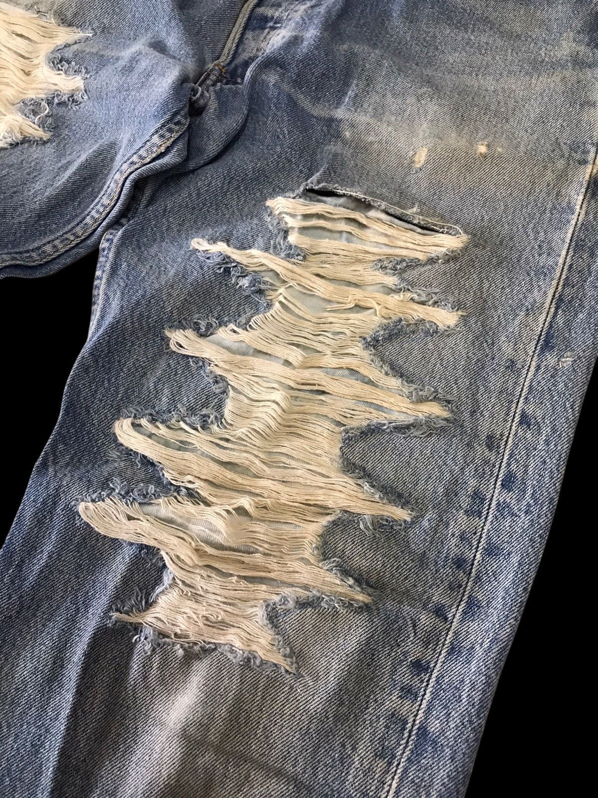 Levi's × Vintage 🔥🔥🔥Levis 501xx Kurt Cobain Ripped Distressed Denim Pant⚡️ Size US 33 - 8 Thumbnail