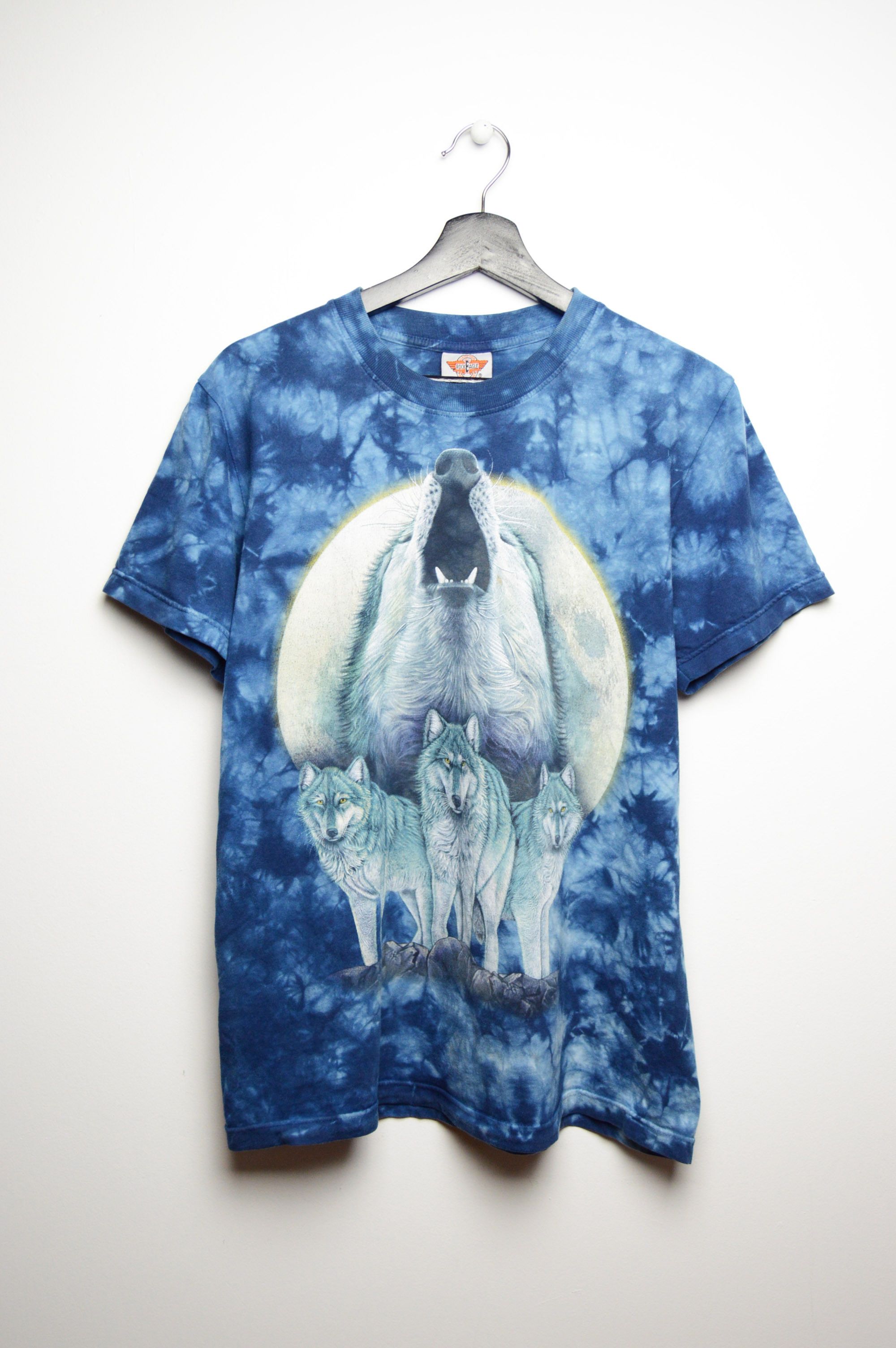 Vintage y2k wolves tie dye t shirt Size US M / EU 48-50 / 2 - 1 Thumbnail