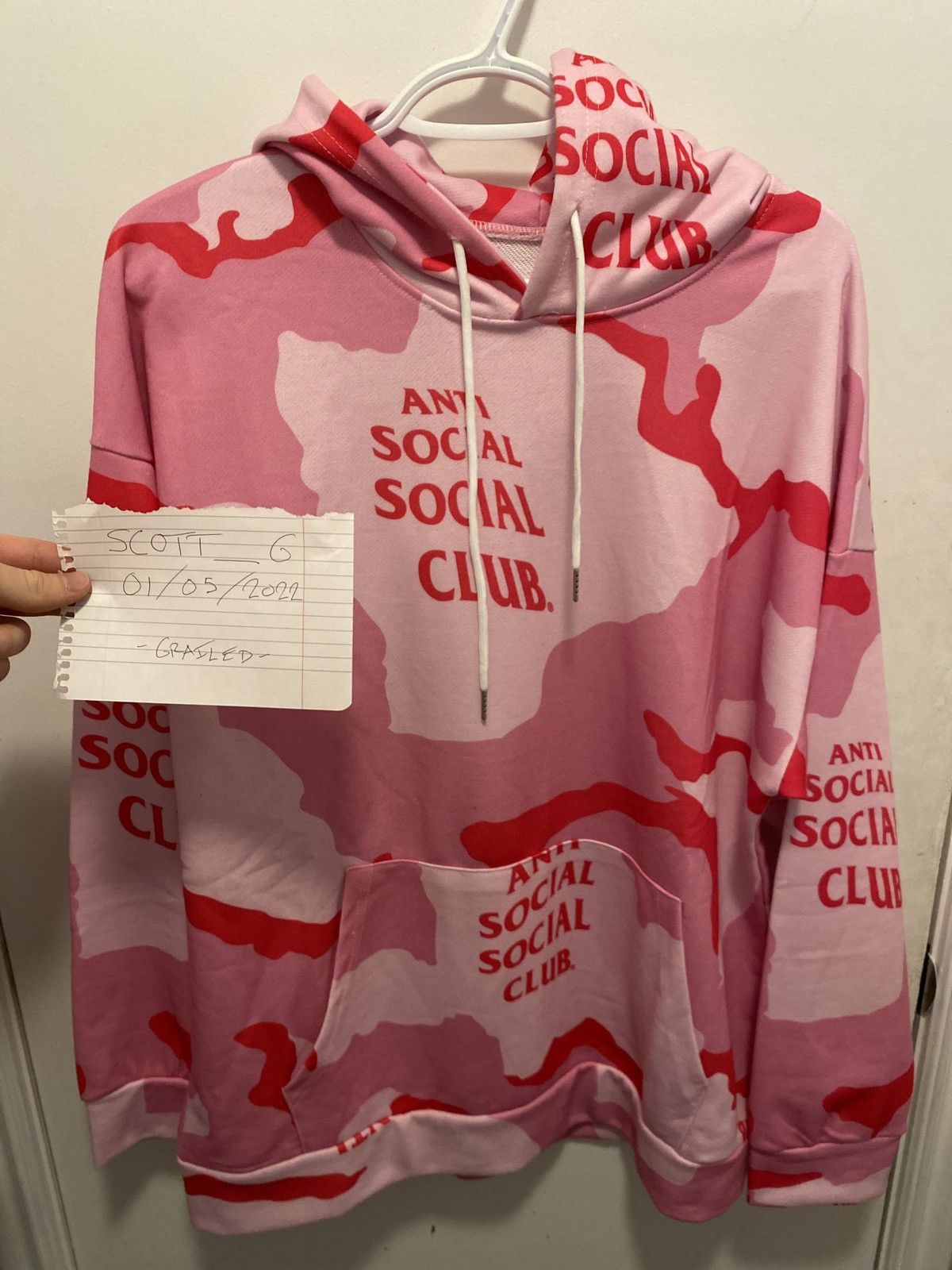 Anti Social Social Club DS ASSC Cotton Candy Pink Camo Hoodie Grailed