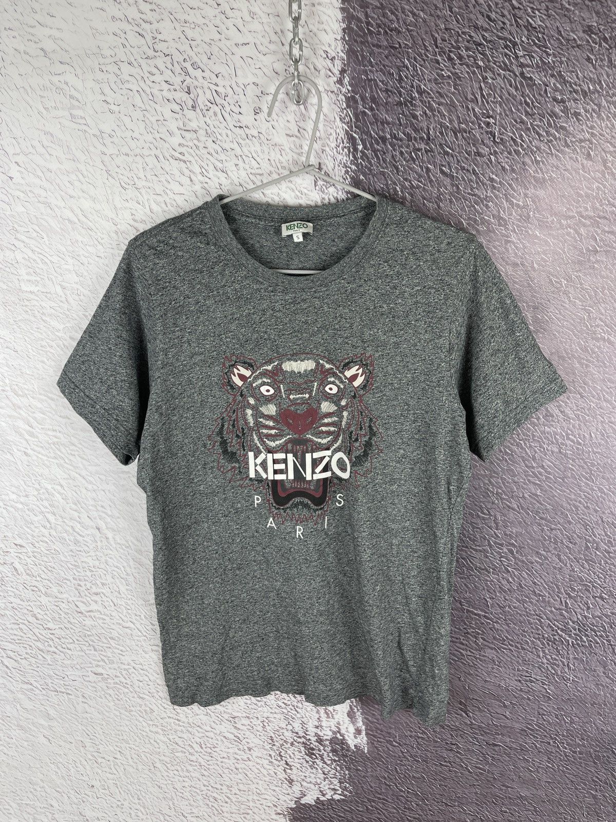 Kenzo Kenzo Paris big logo grey tiger print ss tee shirt Size US S / EU 44-46 / 1 - 1 Thumbnail
