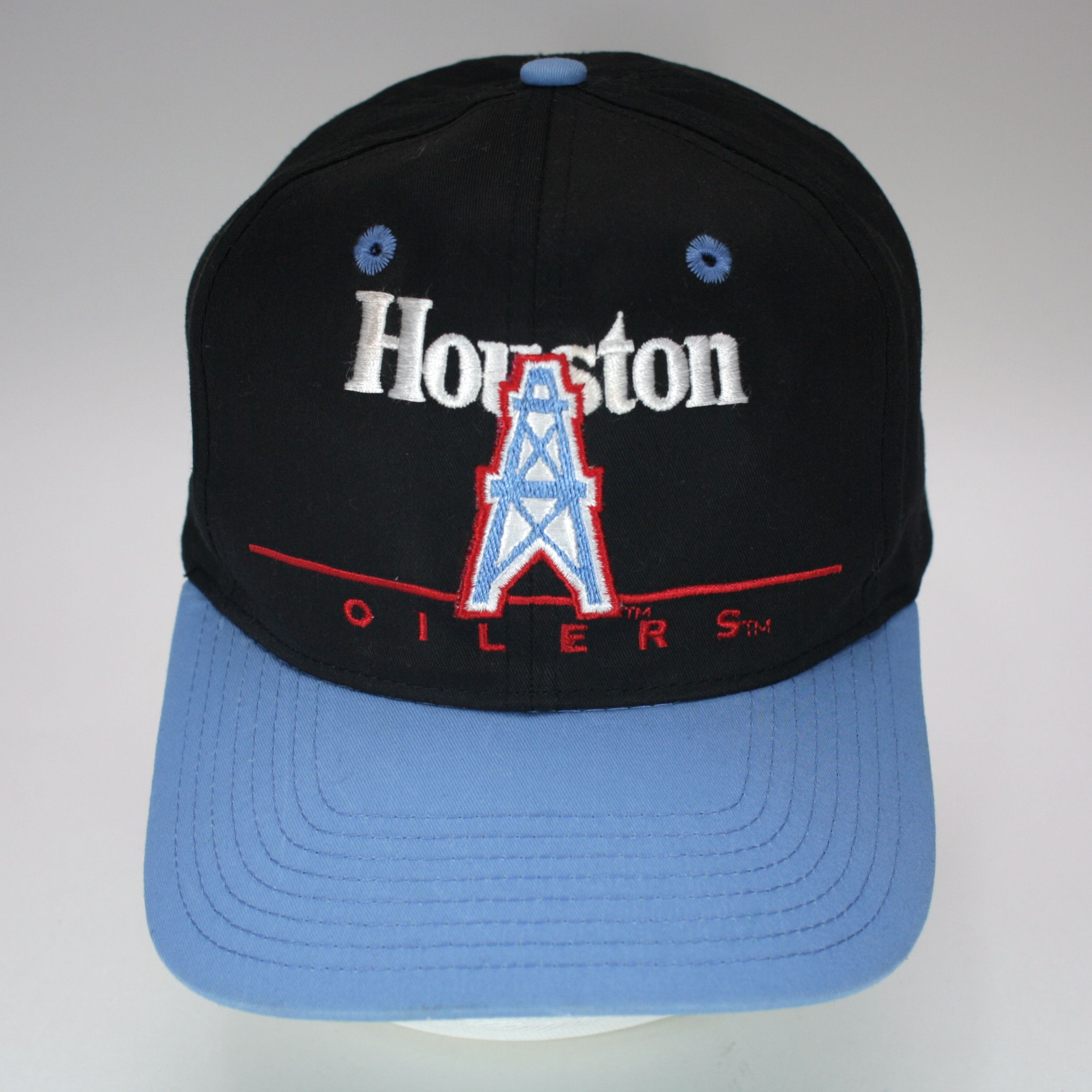 NFL Vintage 90s Houston Oilers Snapback Hat Eastport NFL TEAM Size ONE SIZE - 3 Thumbnail