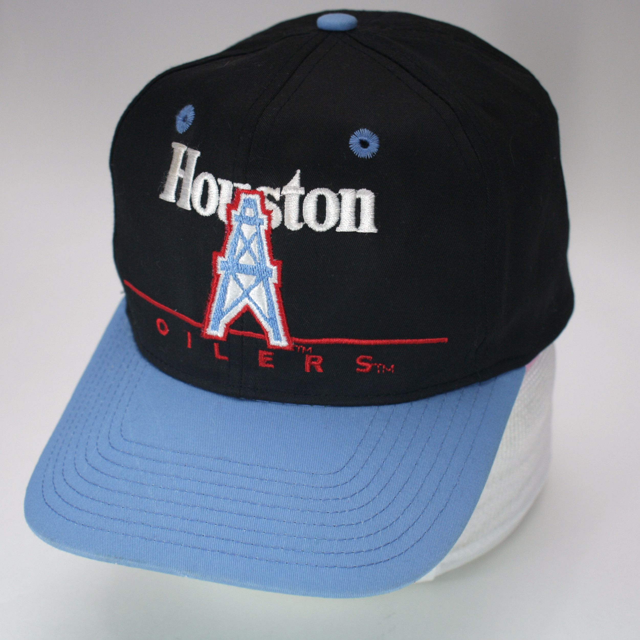 NFL Vintage 90s Houston Oilers Snapback Hat Eastport NFL TEAM Size ONE SIZE - 4 Thumbnail