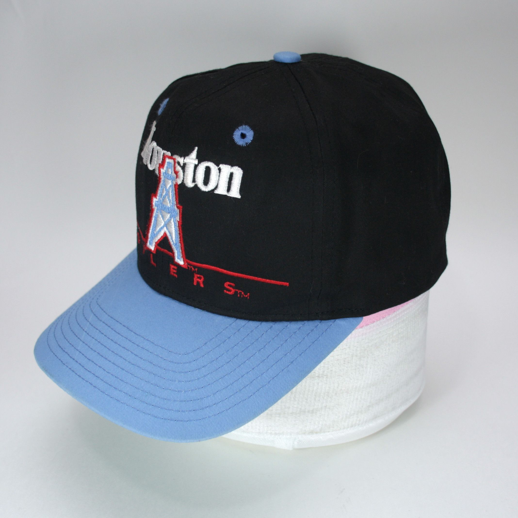 NFL Vintage 90s Houston Oilers Snapback Hat Eastport NFL TEAM Size ONE SIZE - 5 Thumbnail