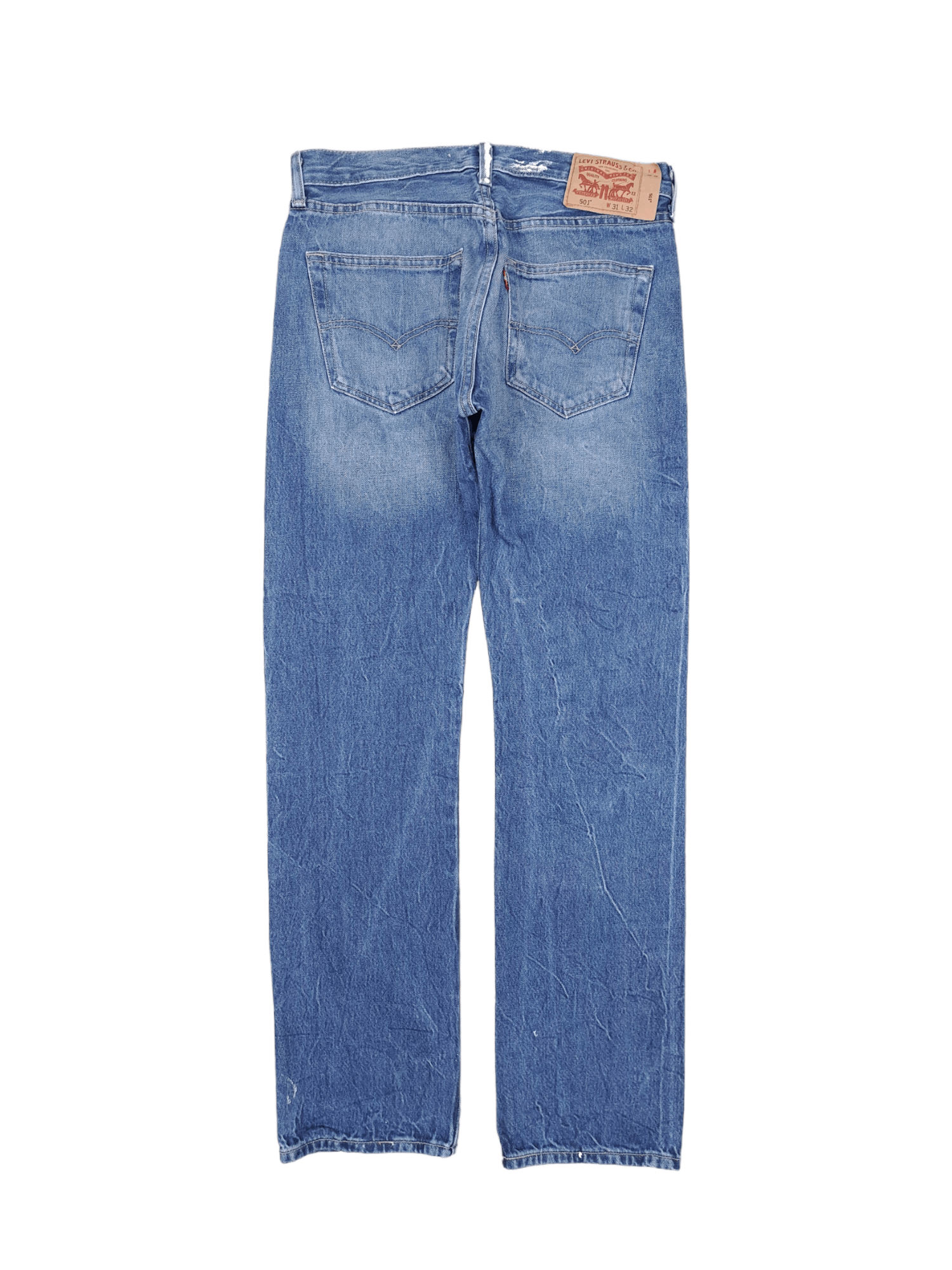 Levi's × Levi's Vintage Clothing × Vintage 💎 Vintage Levi's 501 31/32 Painter Washed Blue Denim Size US 31 - 2 Thumbnail