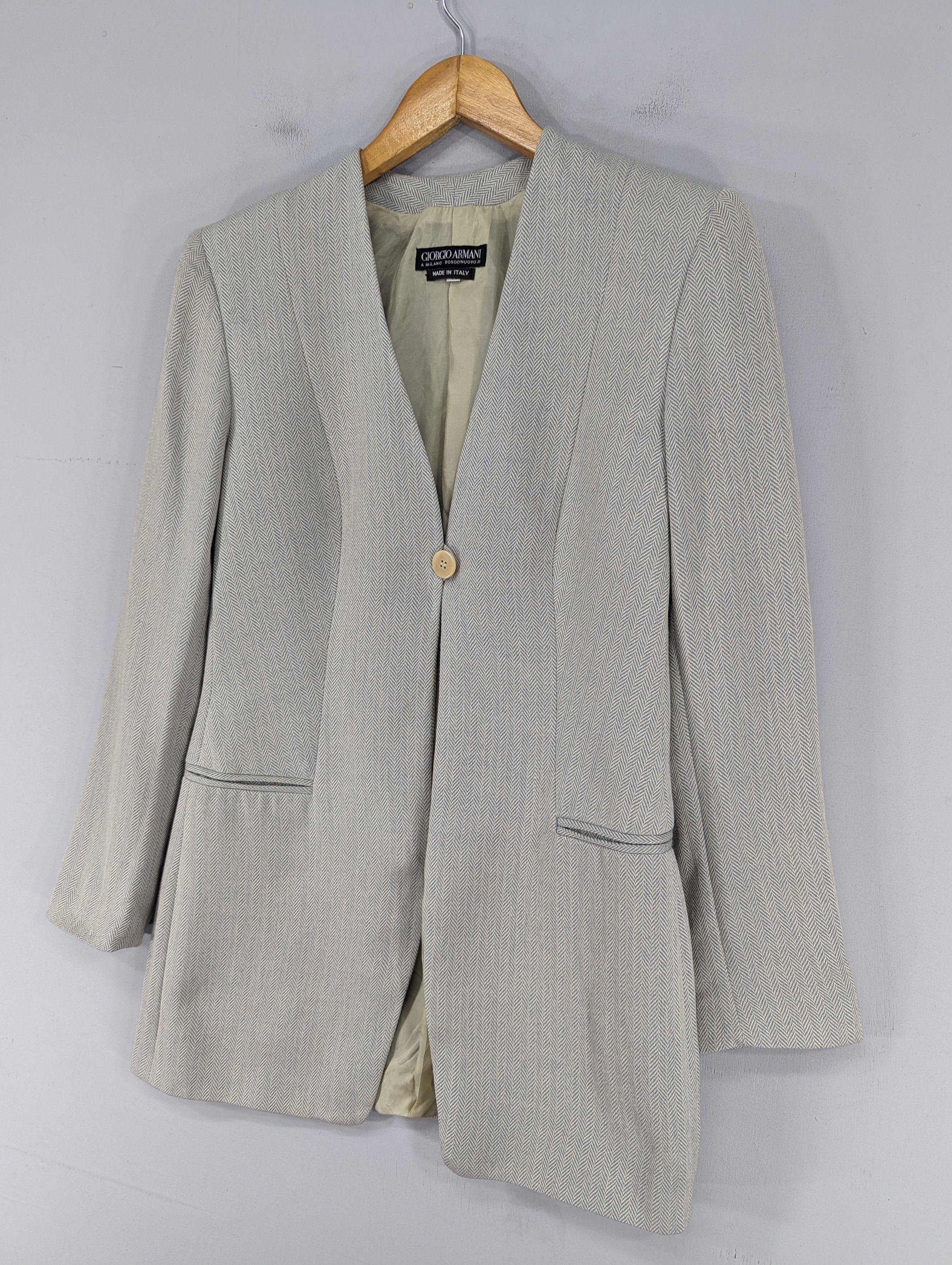 Armani × Designer × Giorgio Armani 🔥RARE🔥Vintage Giorgio Armani Wool Blazer Jacket Size XS / US 0-2 / IT 36-38 - 3 Thumbnail
