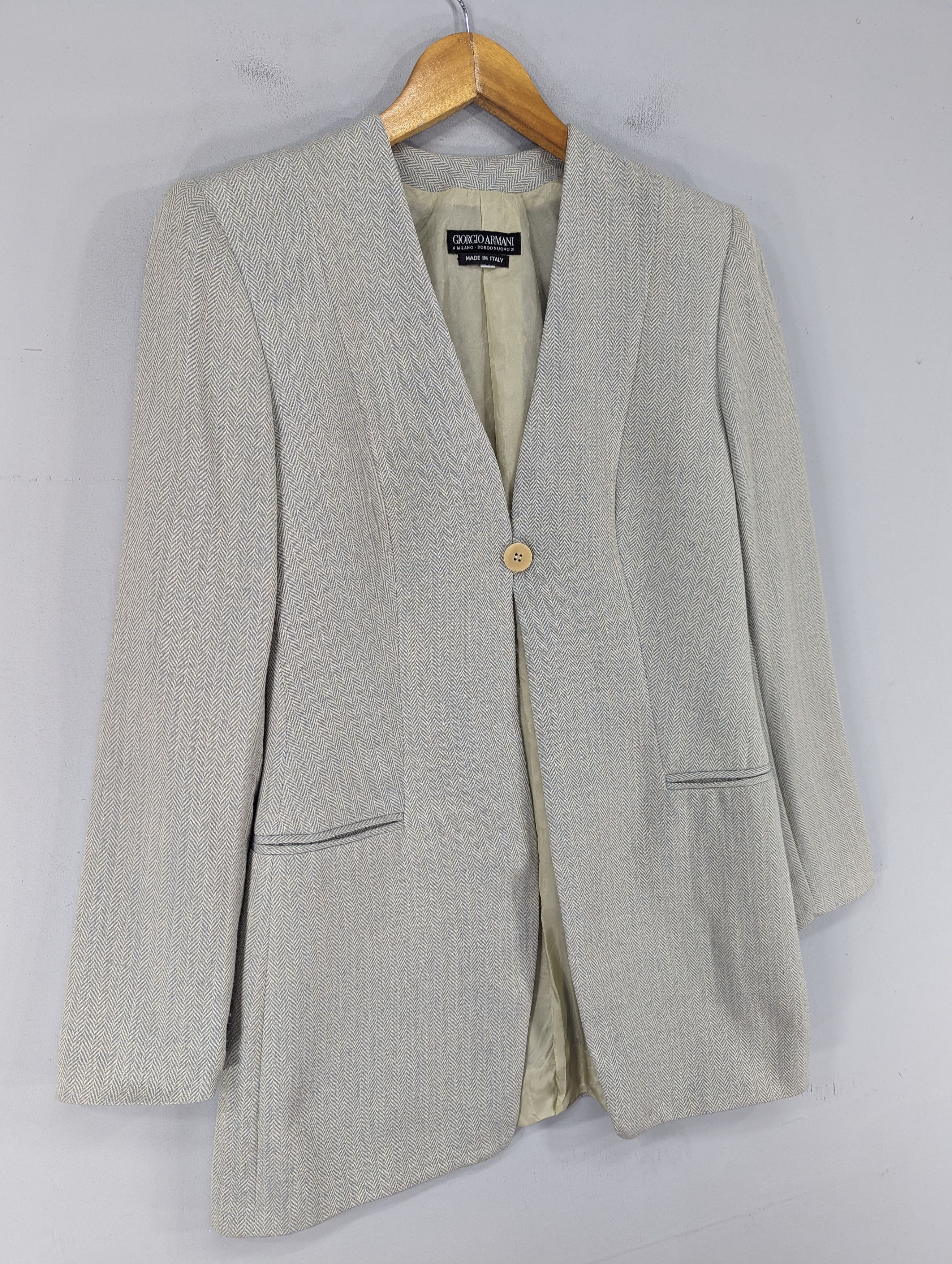 Armani × Designer × Giorgio Armani 🔥RARE🔥Vintage Giorgio Armani Wool Blazer Jacket Size XS / US 0-2 / IT 36-38 - 2 Thumbnail