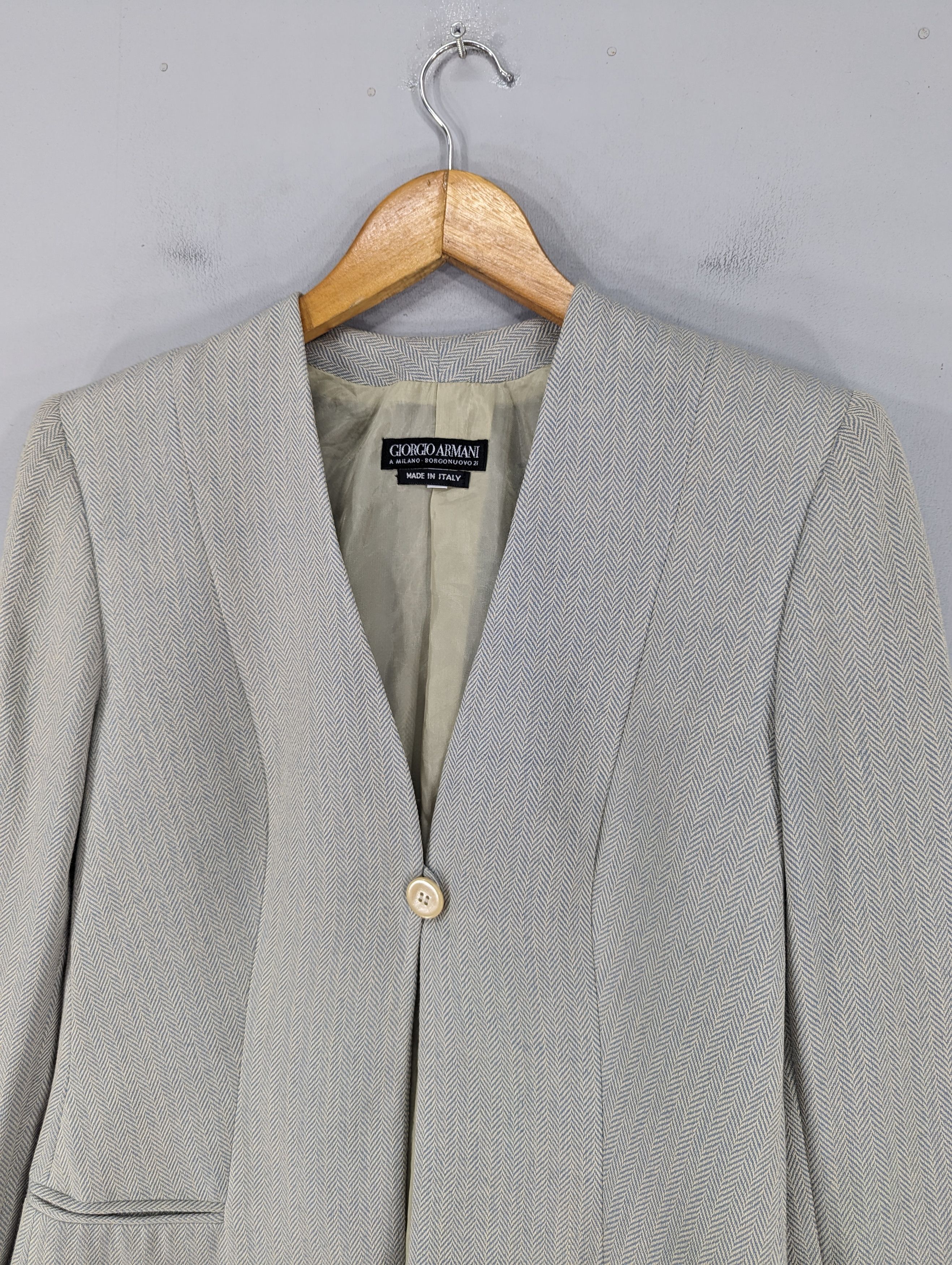 Armani × Designer × Giorgio Armani 🔥RARE🔥Vintage Giorgio Armani Wool Blazer Jacket Size XS / US 0-2 / IT 36-38 - 4 Thumbnail