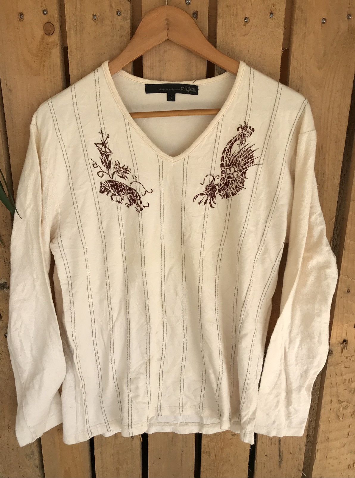 Japanese Brand Archived Schlussel Sukajan Motive Graphic Tee Size US M / EU 48-50 / 2 - 2 Thumbnail