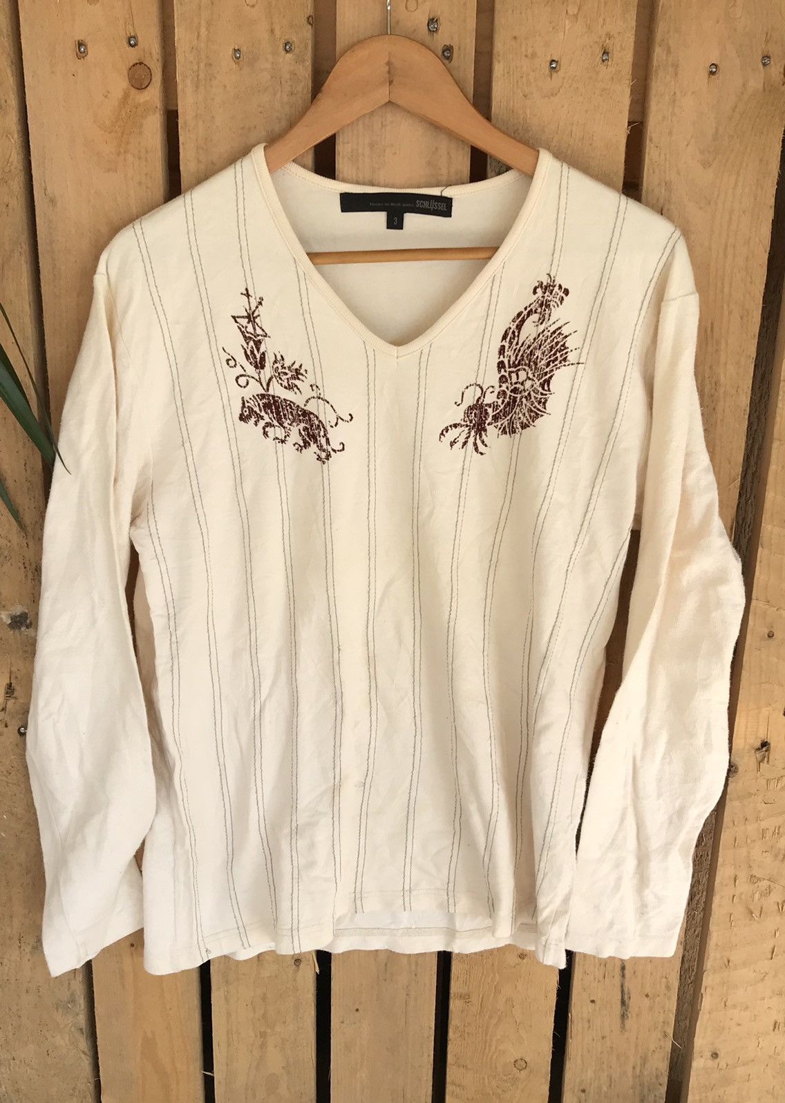 Japanese Brand Archived Schlussel Sukajan Motive Graphic Tee Size US M / EU 48-50 / 2 - 1 Thumbnail