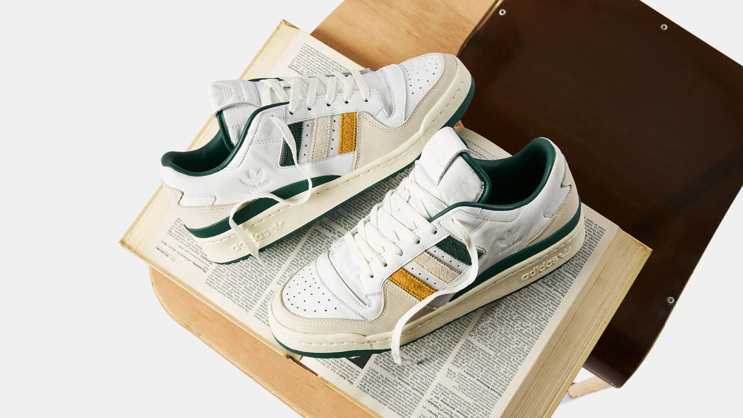 image of Adidas X End. Forum Advance Varsity Limited Edition Shoes in White Green, Men's (Size 10)