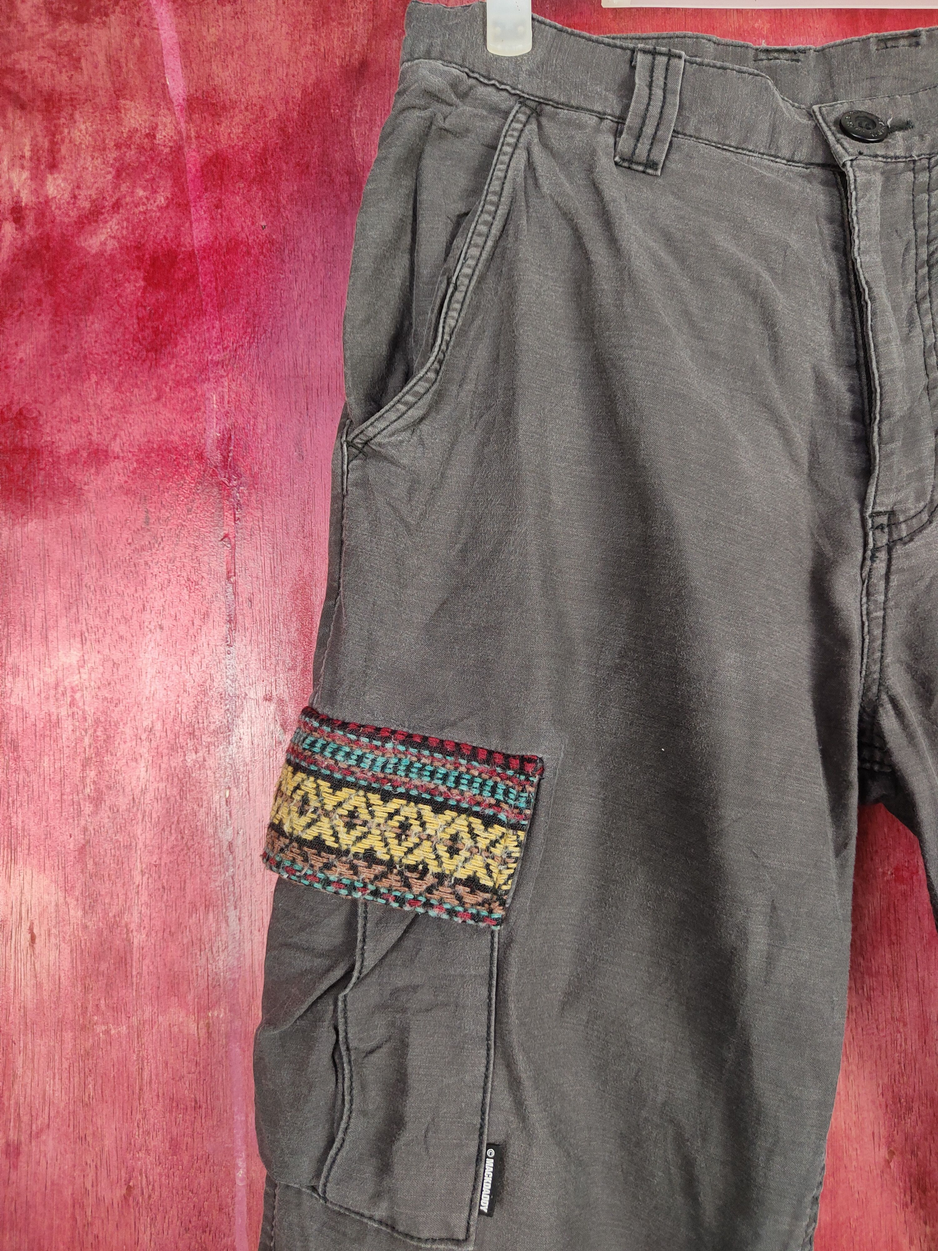 Japanese Brand MackDaddy Dark Gray cropped Multipocket Cargo Pants #S774 Size US 30 / EU 46 - 3 Thumbnail