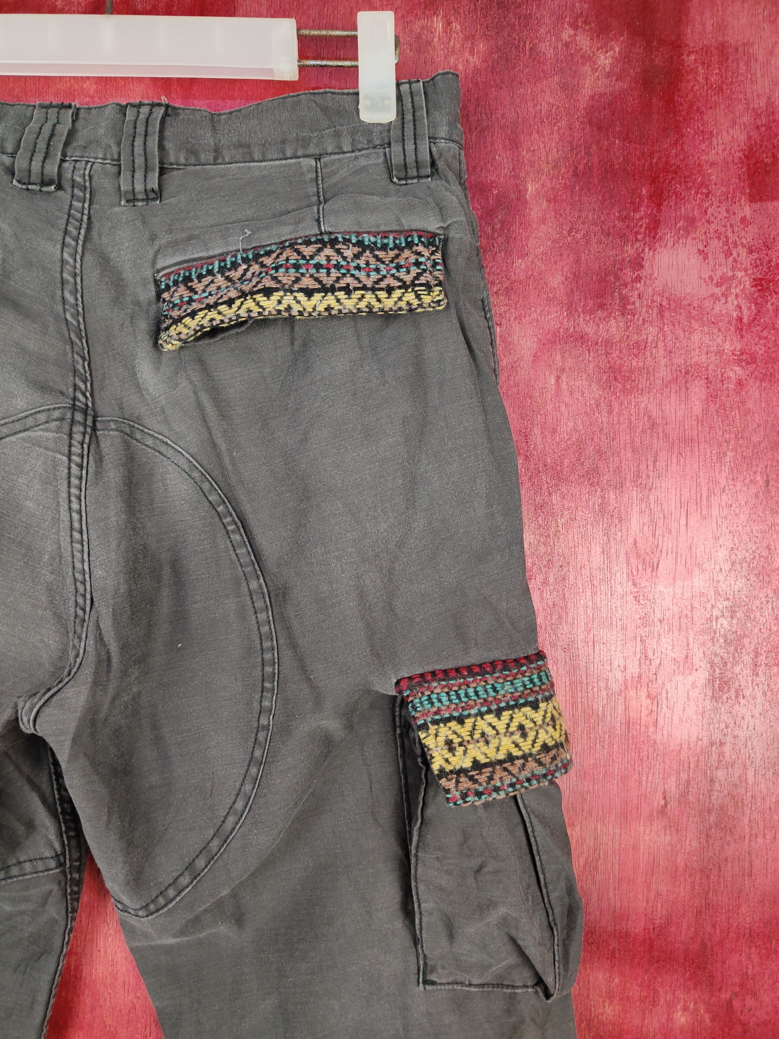 Japanese Brand MackDaddy Dark Gray cropped Multipocket Cargo Pants #S774 Size US 30 / EU 46 - 13 Thumbnail