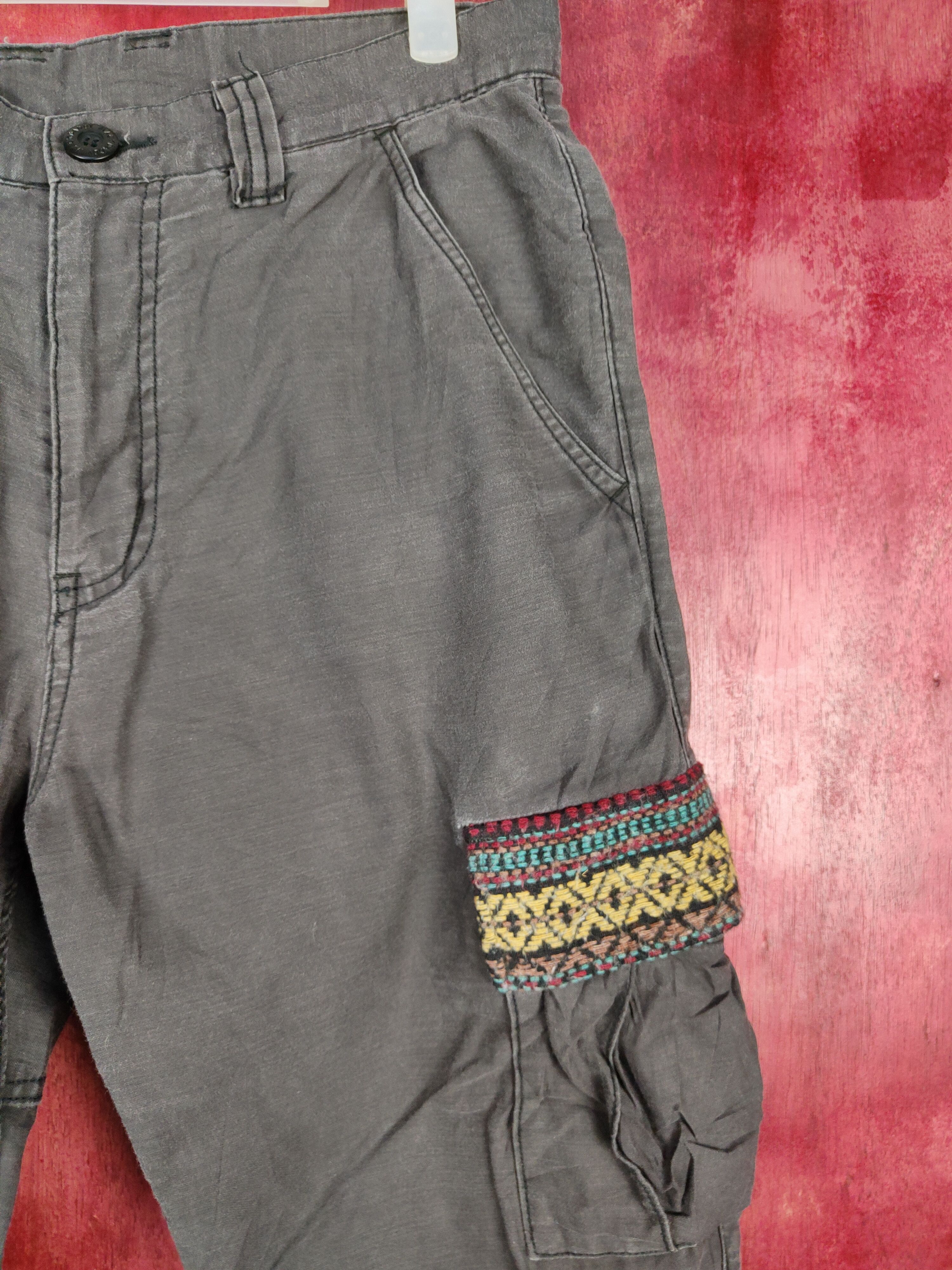 Japanese Brand MackDaddy Dark Gray cropped Multipocket Cargo Pants #S774 Size US 30 / EU 46 - 6 Thumbnail
