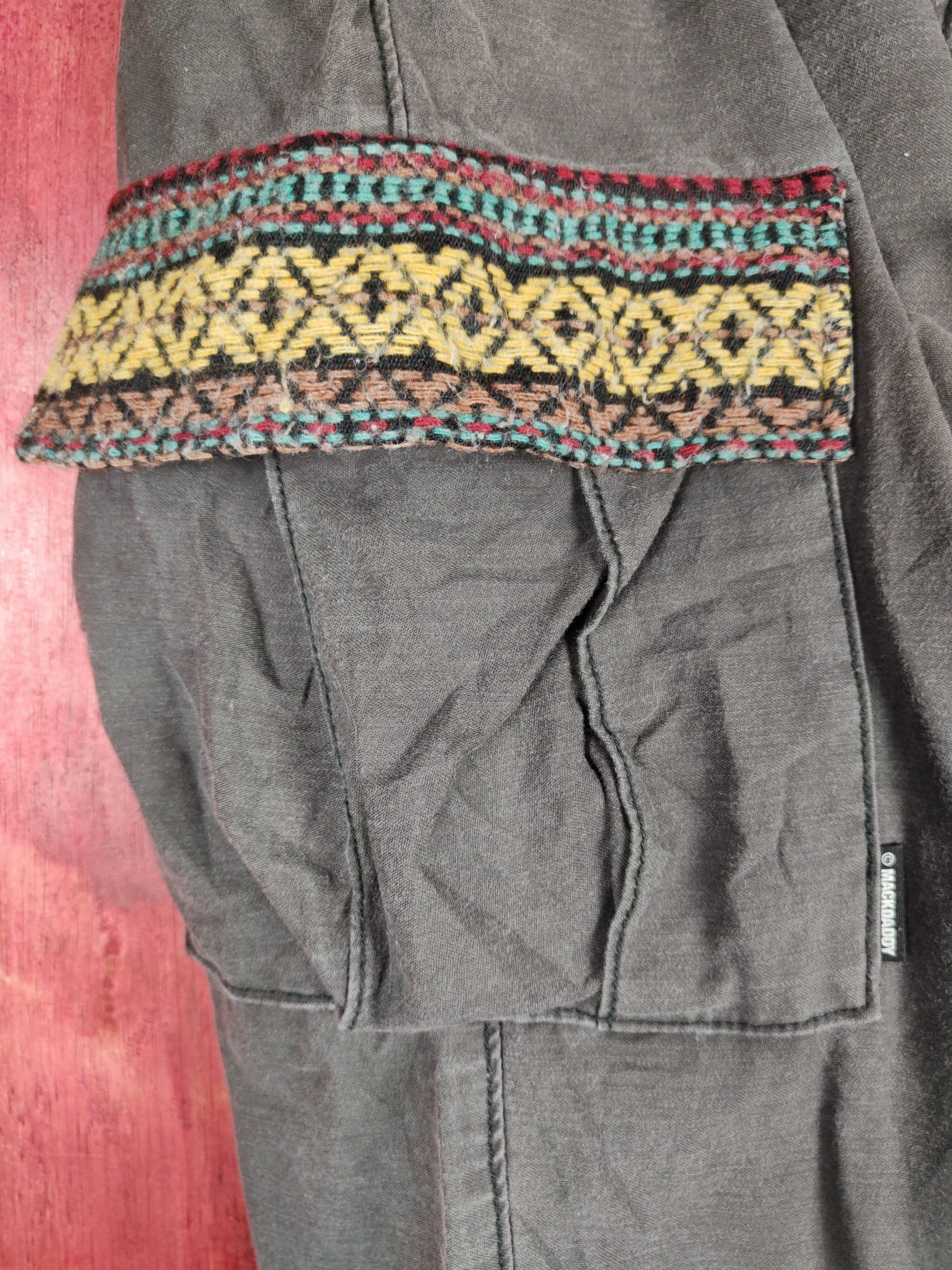 Japanese Brand MackDaddy Dark Gray cropped Multipocket Cargo Pants #S774 Size US 30 / EU 46 - 4 Thumbnail