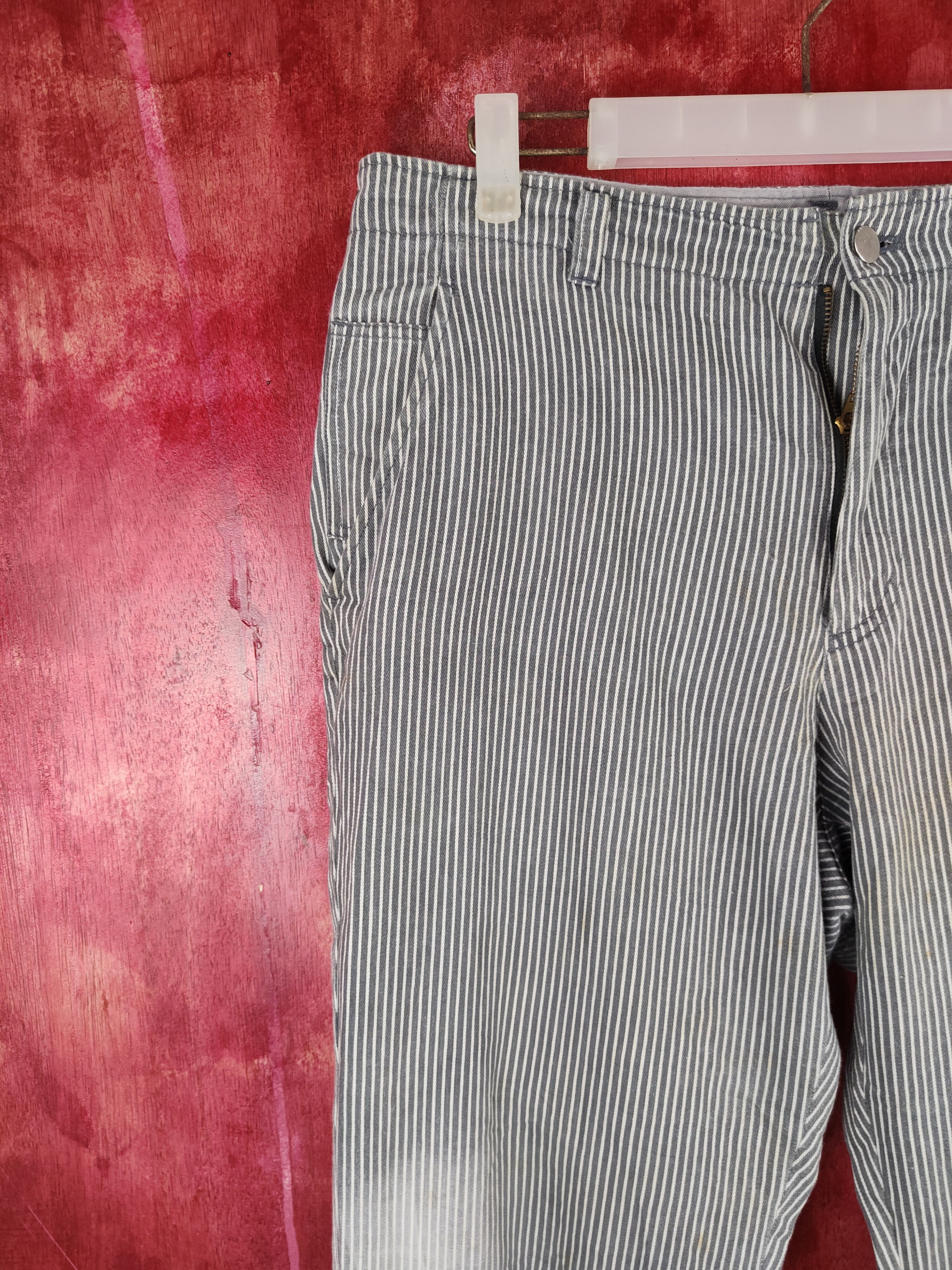 Comme Ca Ism × Japanese Brand Comme Ça Ism Gray Stripe Multipocket Casual Pants #S842 Size US 33 - 3 Thumbnail