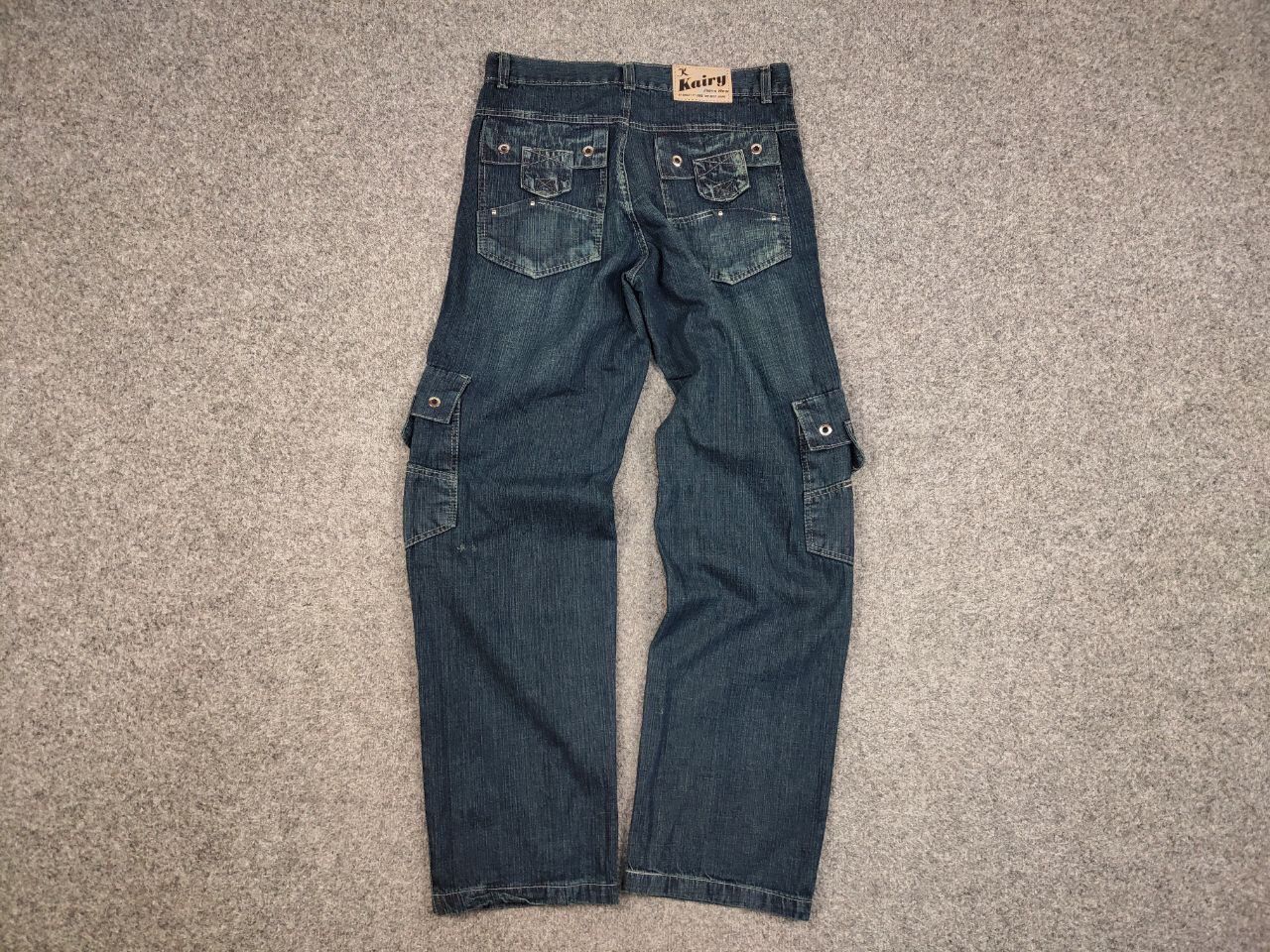Japanese Brand Vintage 90's Japanese Distressed Dark Cargo Denim Jeans Size US 32 / EU 48 - 14 Thumbnail