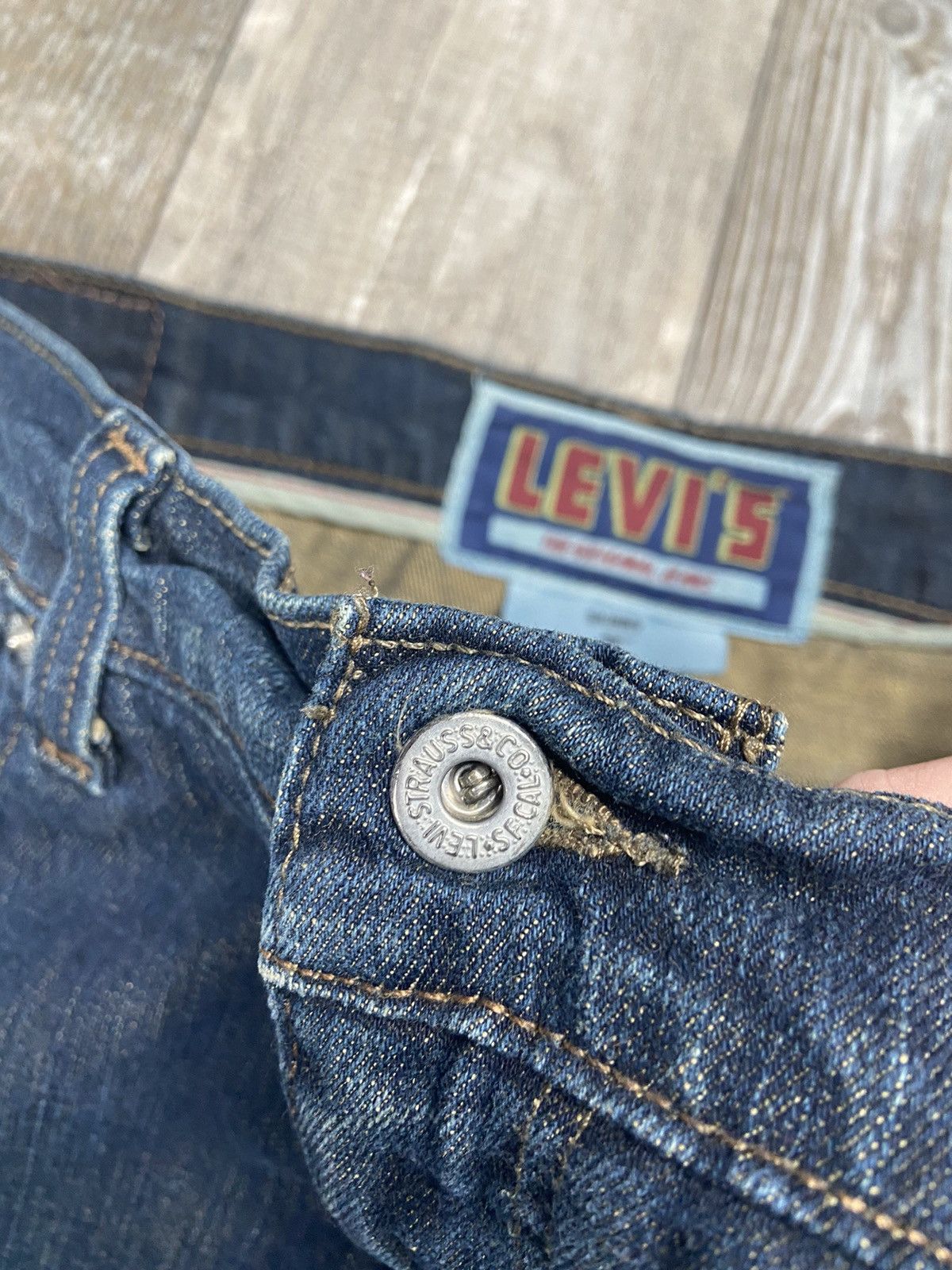 Levi's Crazy Vintage Unique Y2K Baggy Levis Blue Jeans Faded USA Size US 36 / EU 52 - 3 Thumbnail