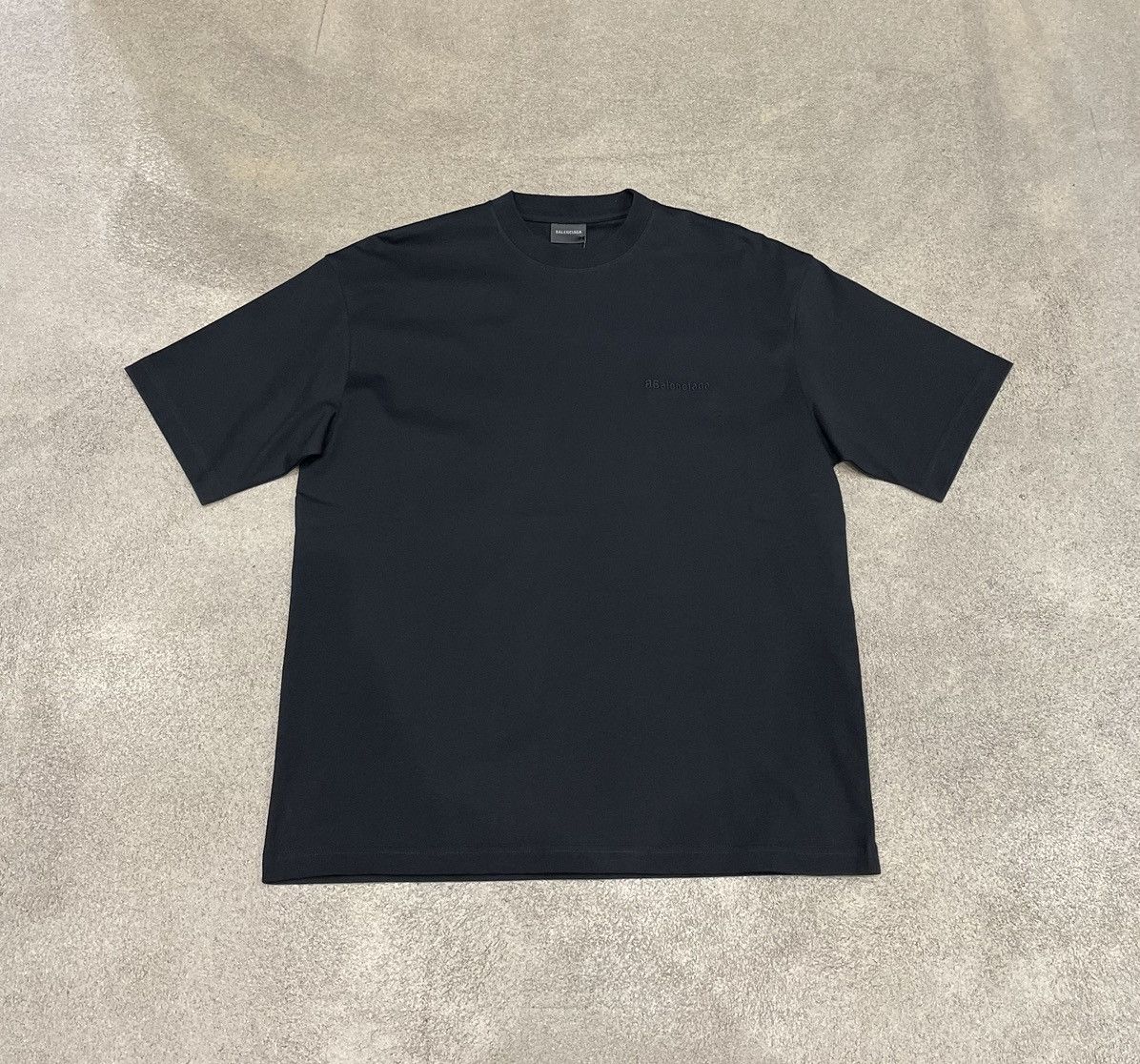 image of Balenciaga Bb Corp Chest Logo T-Shirt in Black, Men's (Size XS)