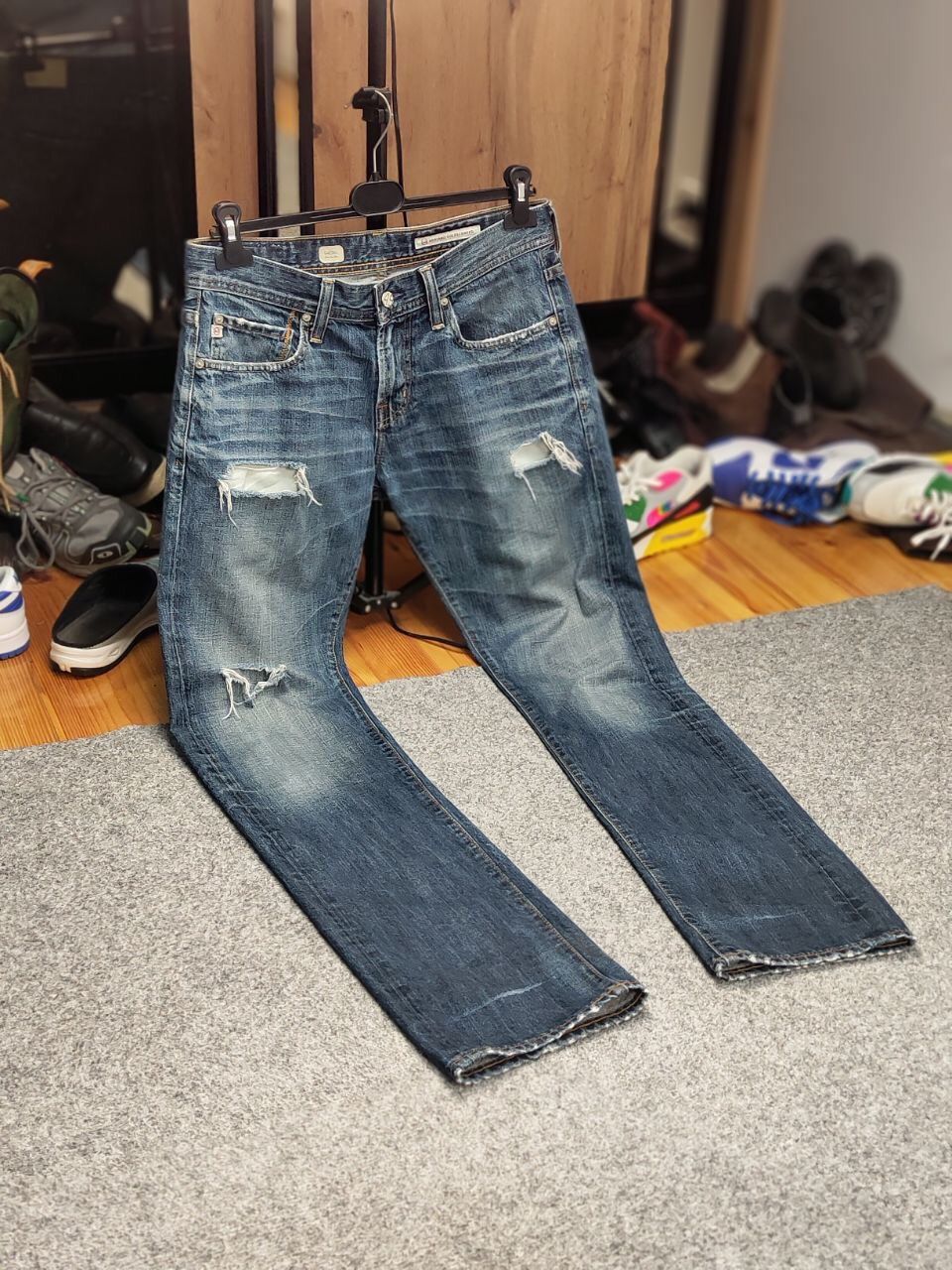 AG Adriano Goldschmied Adriano Goldschmied Distressed Denim Blue Jeans Made in USA Size US 32 / EU 48 - 22 Thumbnail