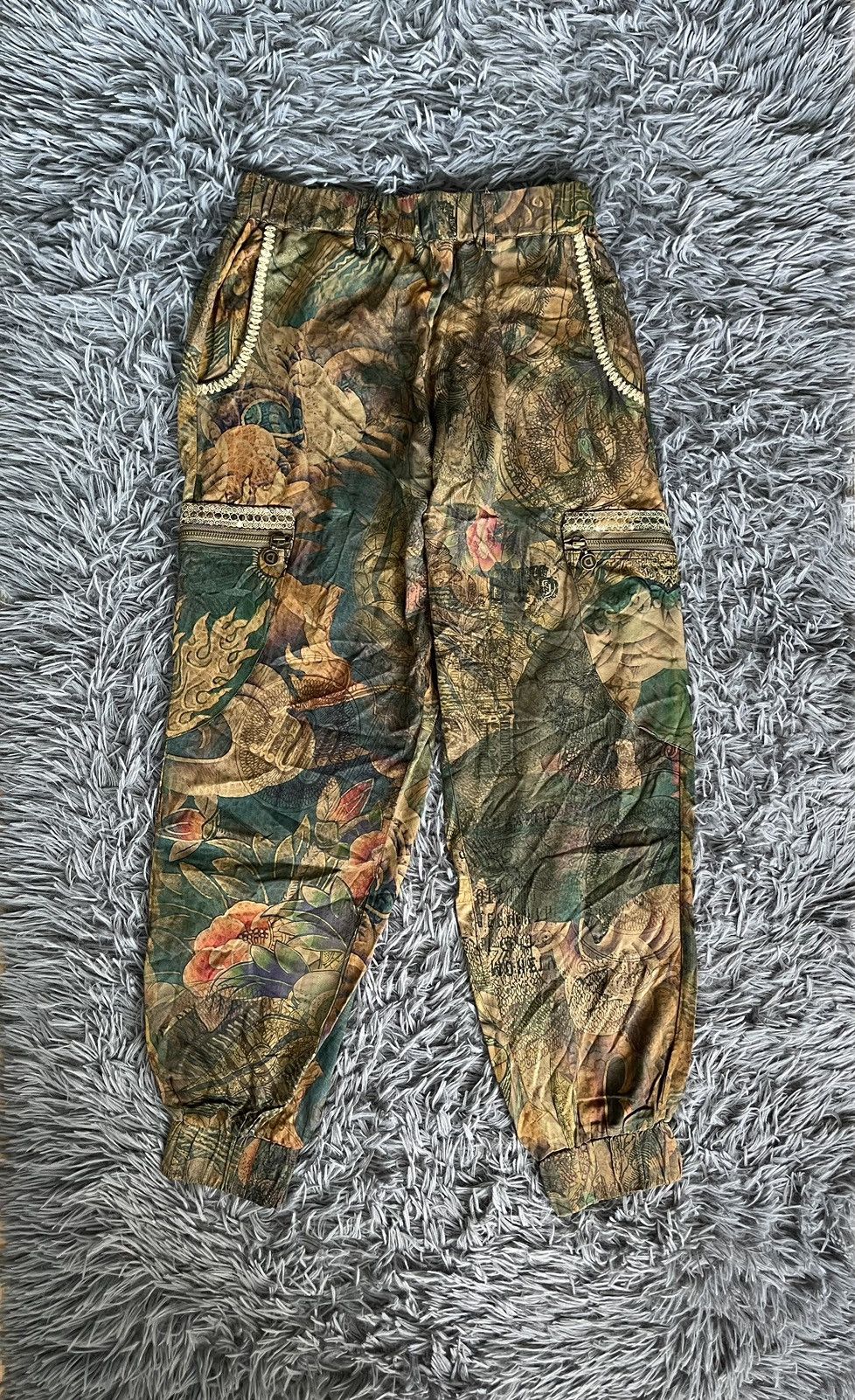Desigual × Vintage Desigual Y2K harem Cyrillic texted graphic JPG style pants Size 25" / US 0 / IT 36 - 2 Thumbnail
