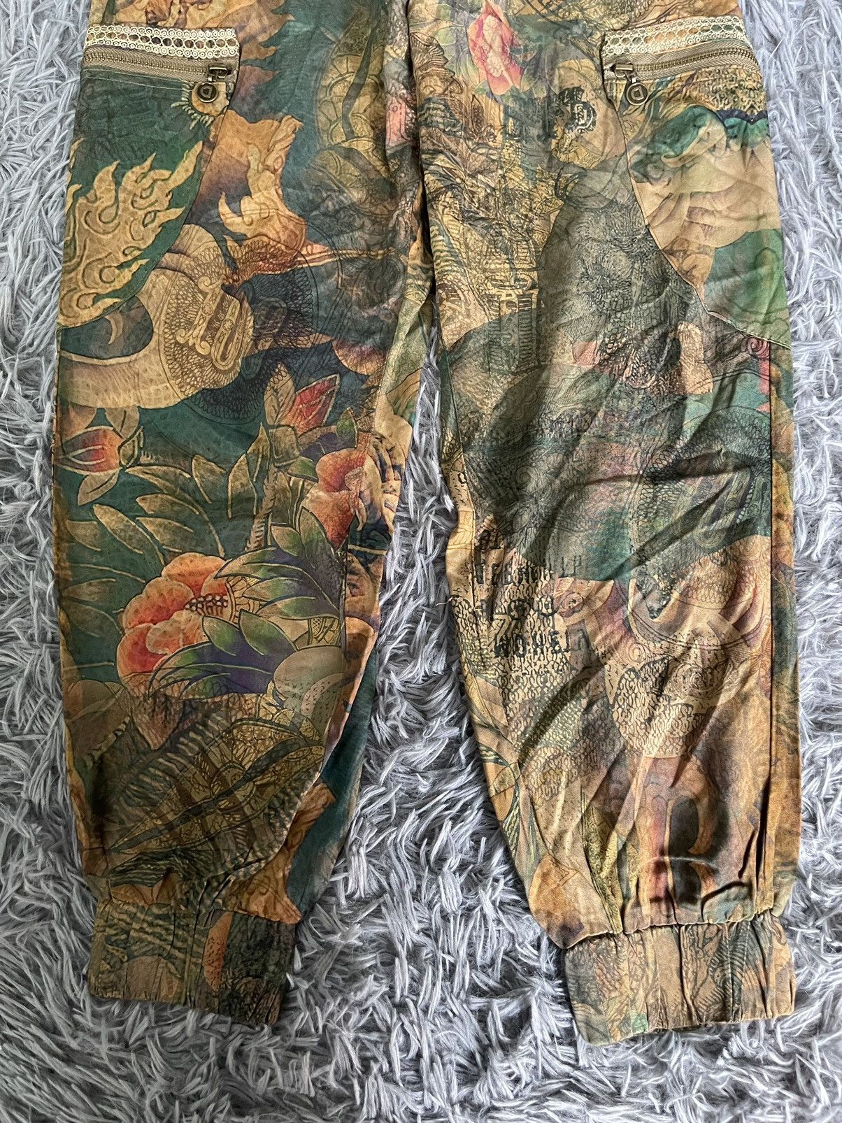 Desigual × Vintage Desigual Y2K harem Cyrillic texted graphic JPG style pants Size 25" / US 0 / IT 36 - 4 Thumbnail