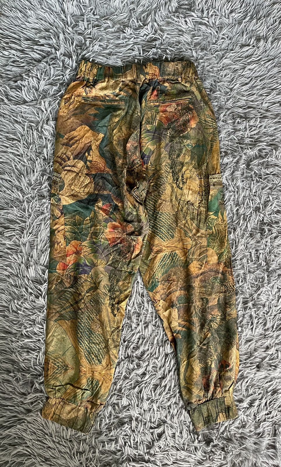Desigual × Vintage Desigual Y2K harem Cyrillic texted graphic JPG style pants Size 25" / US 0 / IT 36 - 7 Thumbnail