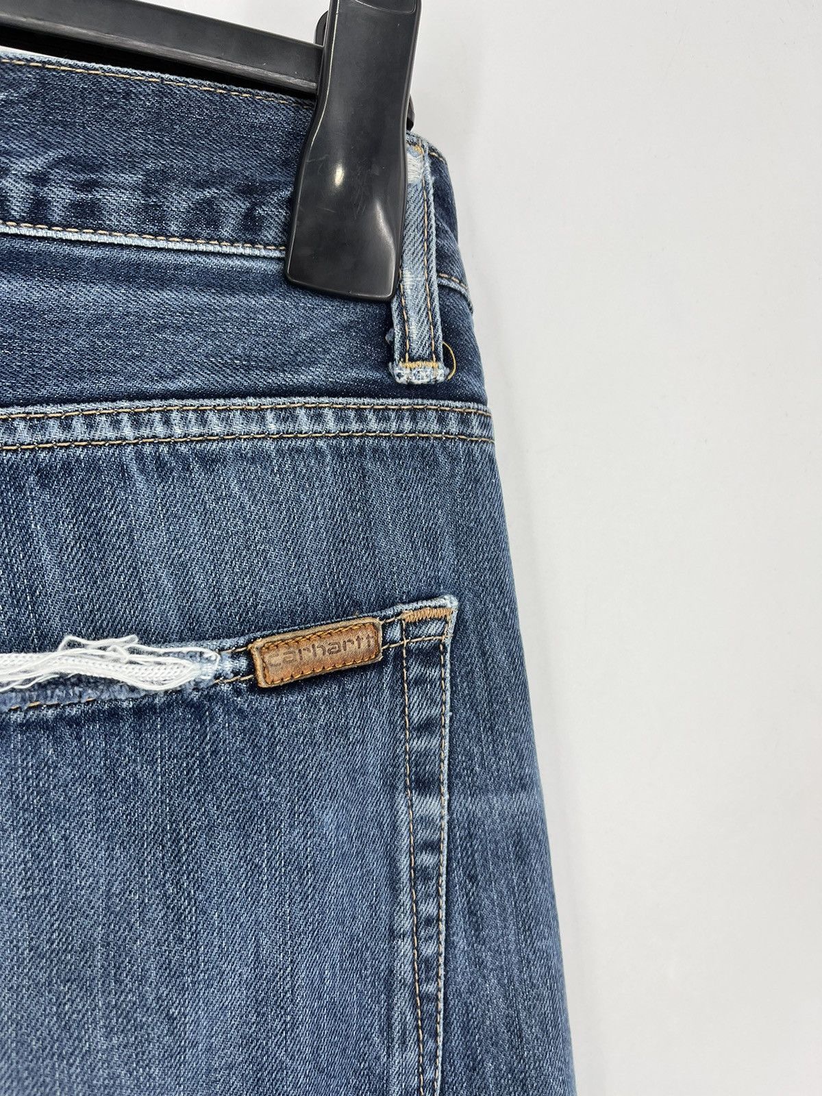 Carhartt × Vintage VIntage y2k Carhartt Fire Resistant Blue Jeans Cargo Pants Size US 33 - 15 Thumbnail