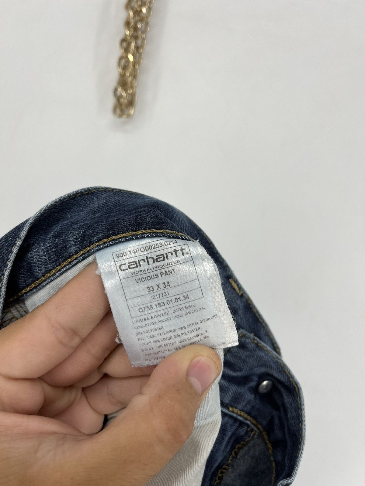 Carhartt × Vintage VIntage y2k Carhartt Fire Resistant Blue Jeans Cargo Pants Size US 33 - 18 Thumbnail