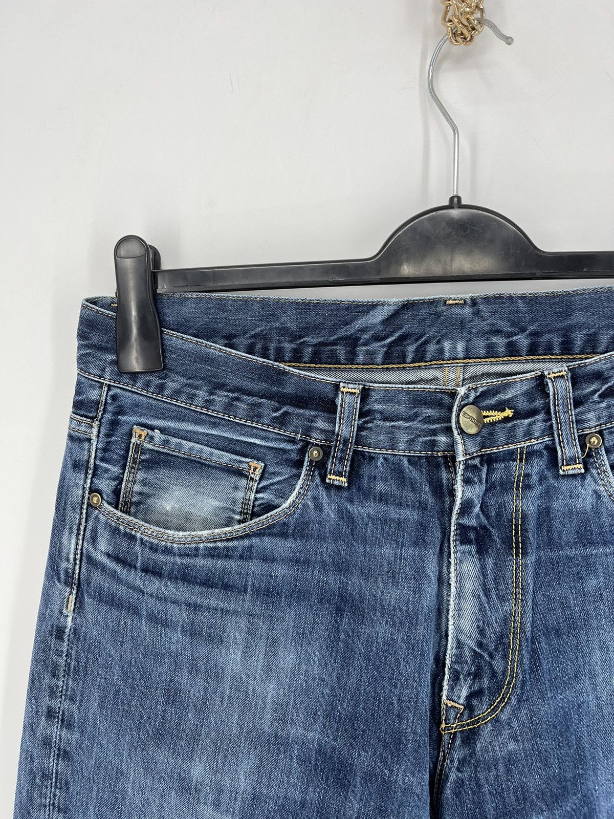 Carhartt × Vintage VIntage y2k Carhartt Fire Resistant Blue Jeans Cargo Pants Size US 33 - 6 Thumbnail