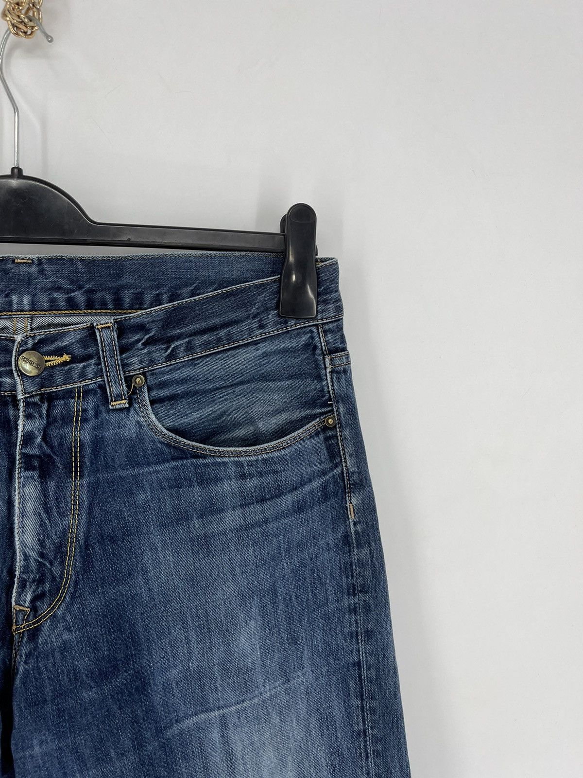 Carhartt × Vintage VIntage y2k Carhartt Fire Resistant Blue Jeans Cargo Pants Size US 33 - 5 Thumbnail