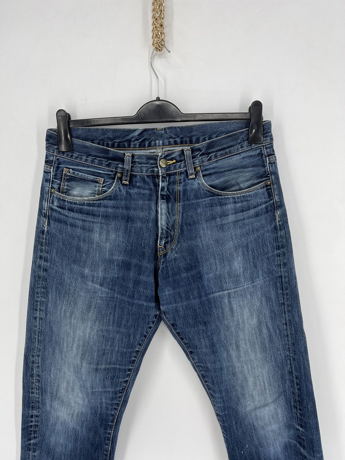 Carhartt × Vintage VIntage y2k Carhartt Fire Resistant Blue Jeans Cargo Pants Size US 33 - 2 Thumbnail