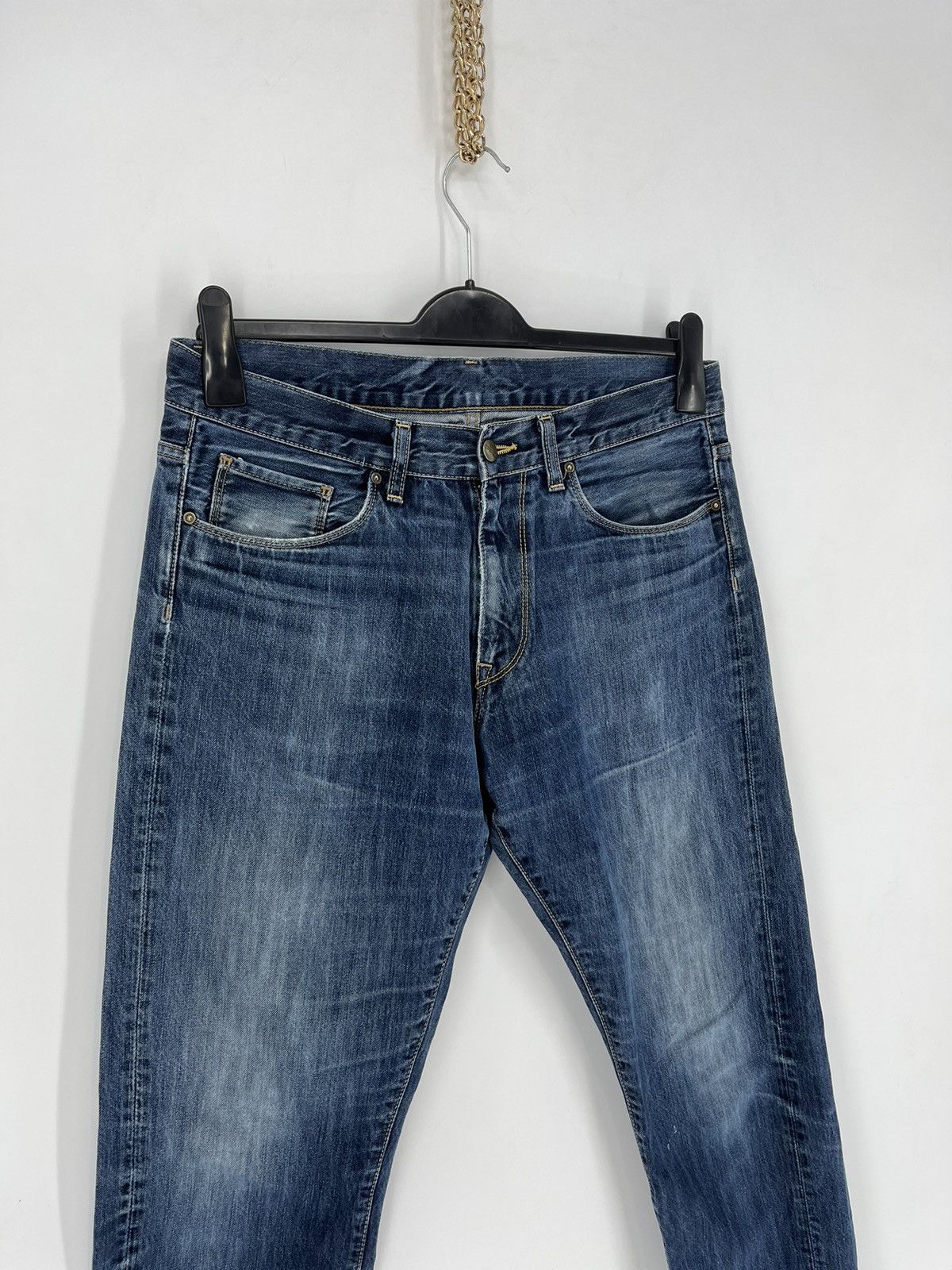 Carhartt × Vintage VIntage y2k Carhartt Fire Resistant Blue Jeans Cargo Pants Size US 33 - 3 Thumbnail