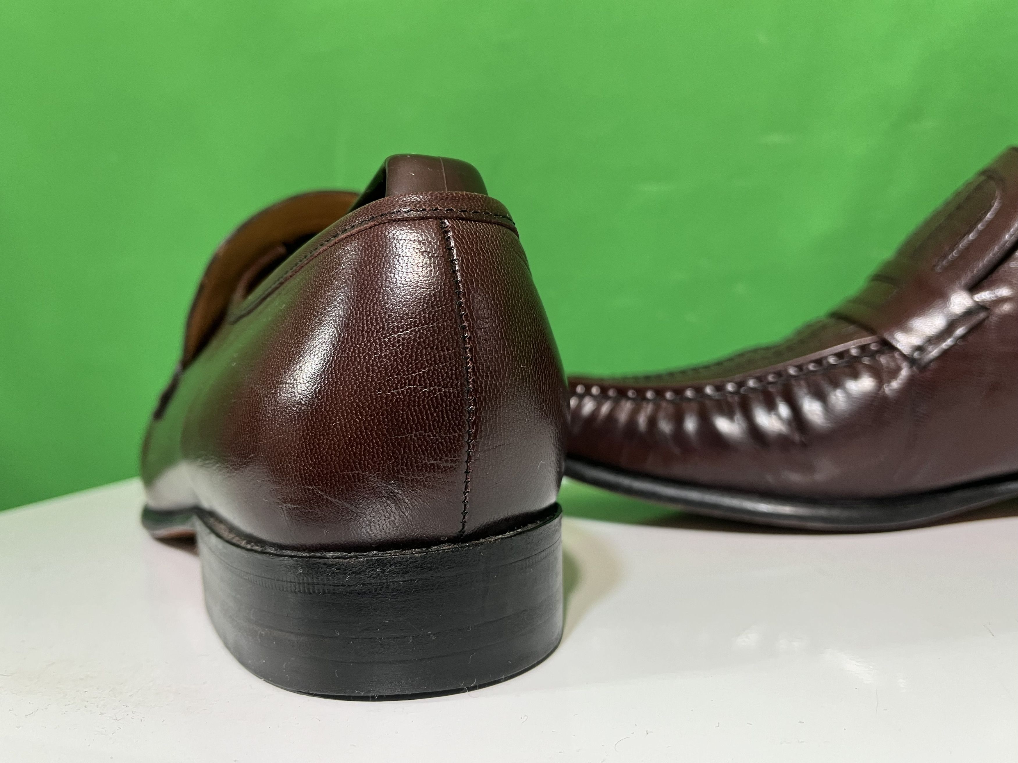 Barker Brown Patent Leather Loafers Narrow Size US 10.5 / EU 43-44 - 10 Thumbnail