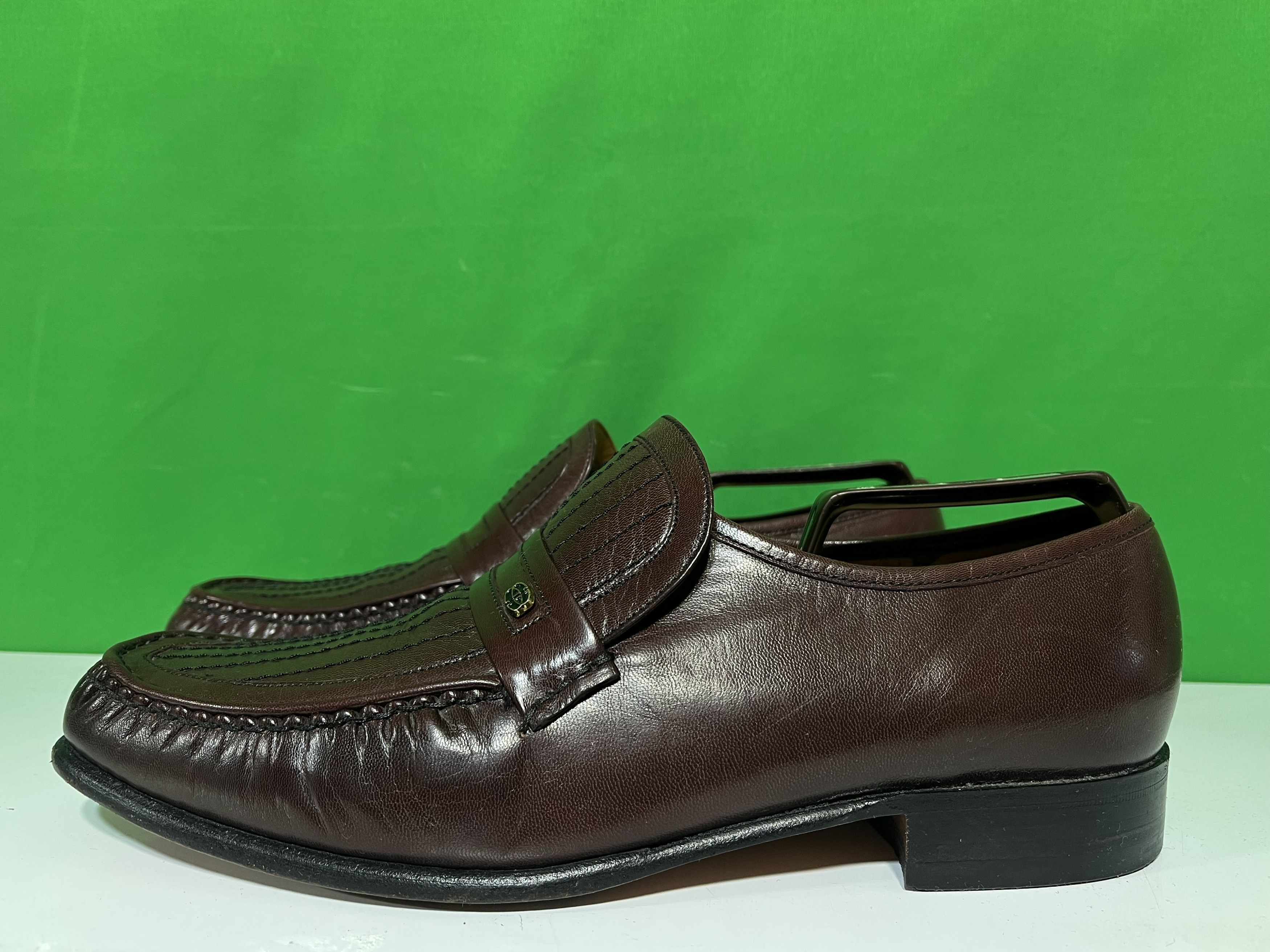 Barker Brown Patent Leather Loafers Narrow Size US 10.5 / EU 43-44 - 9 Thumbnail