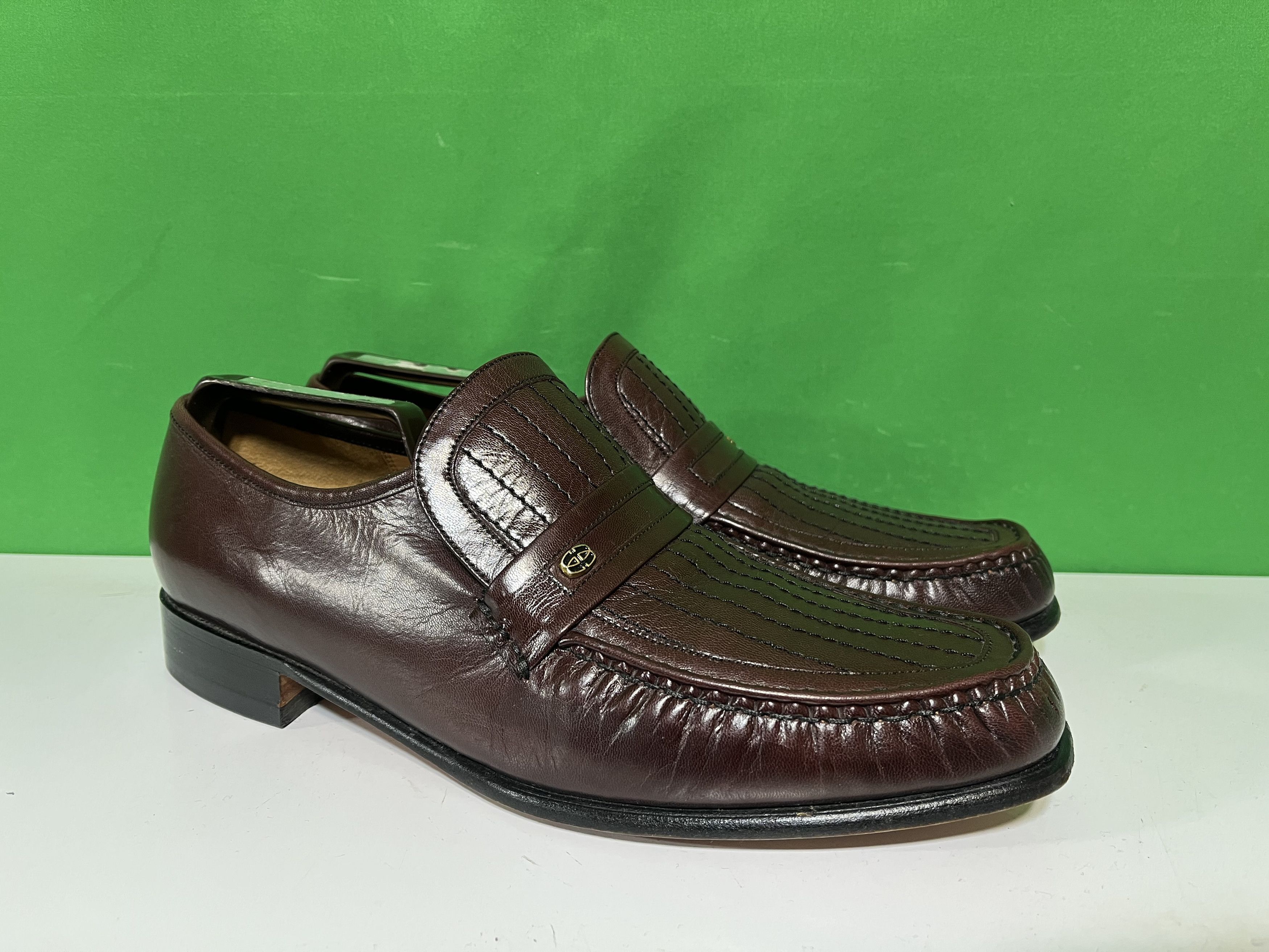 Barker Brown Patent Leather Loafers Narrow Size US 10.5 / EU 43-44 - 1 Thumbnail