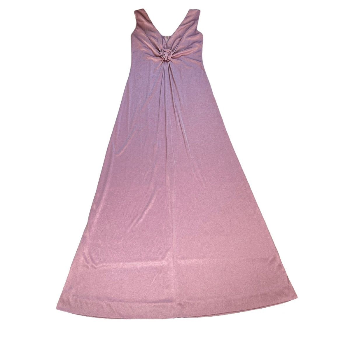 image of Made In USA 1970S Claraluna Original By Sancor Of California Maxi Dress in Pink, Women's (Size Smal