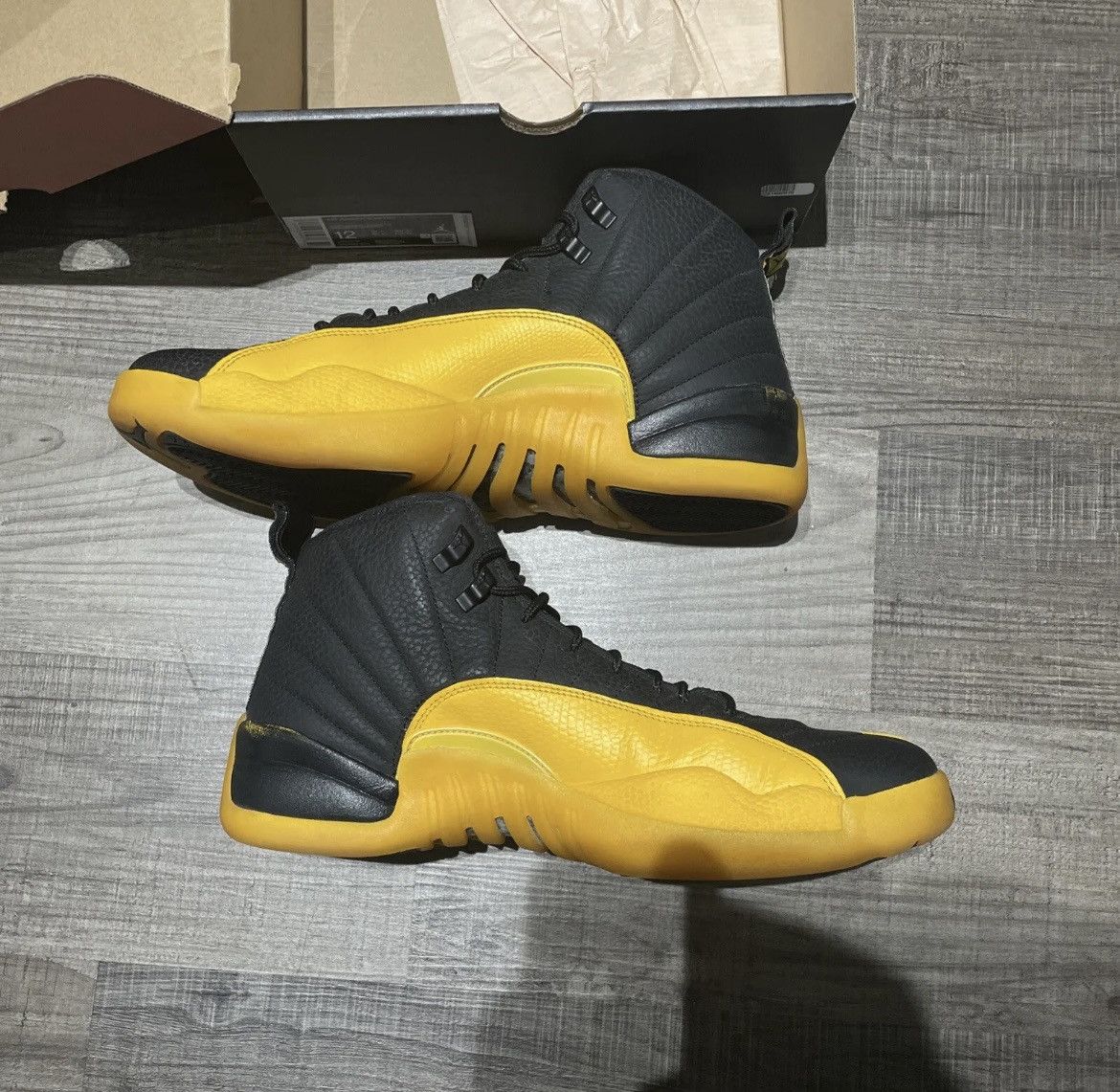 Jordan Brand AIR JORDAN 12 RETRO BLACK UNIVERSITY GOLD | Grailed display picture 3