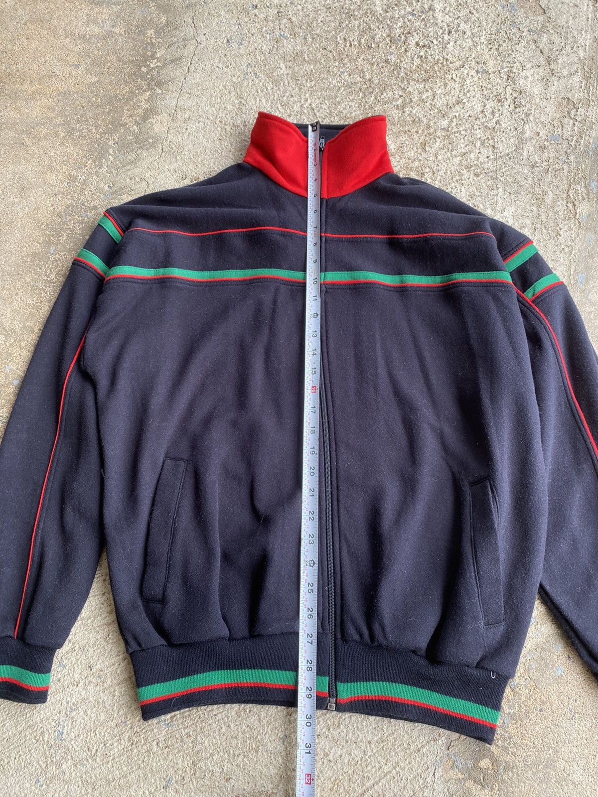 Vintage Vintage 80’s 90’s Gucci Style Track Mock Neck Jacket Size US XL / EU 56 / 4 - 5 Thumbnail